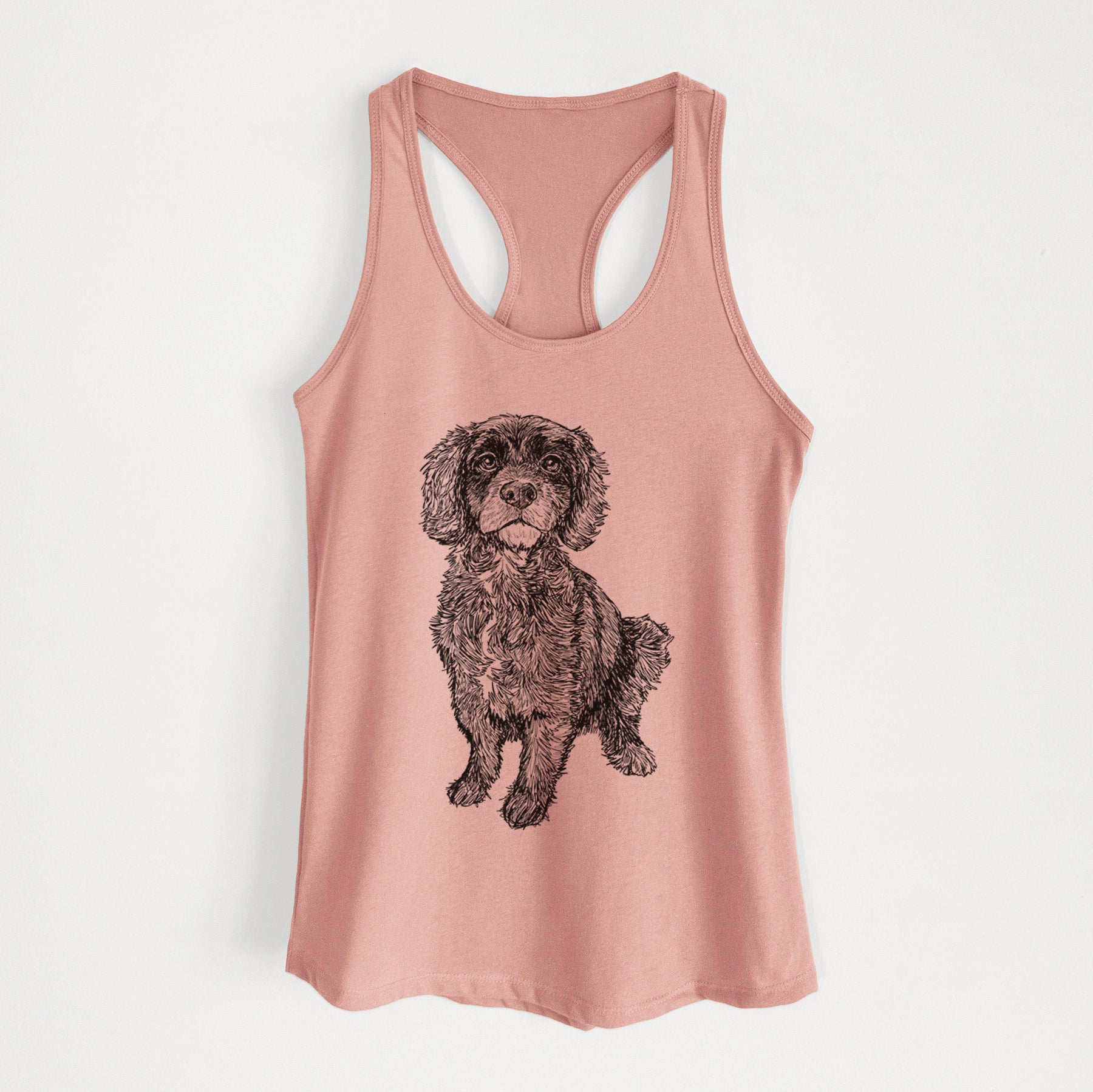 Doodled Bama the Cocker Spaniel Mix - Women's Racerback Tanktop