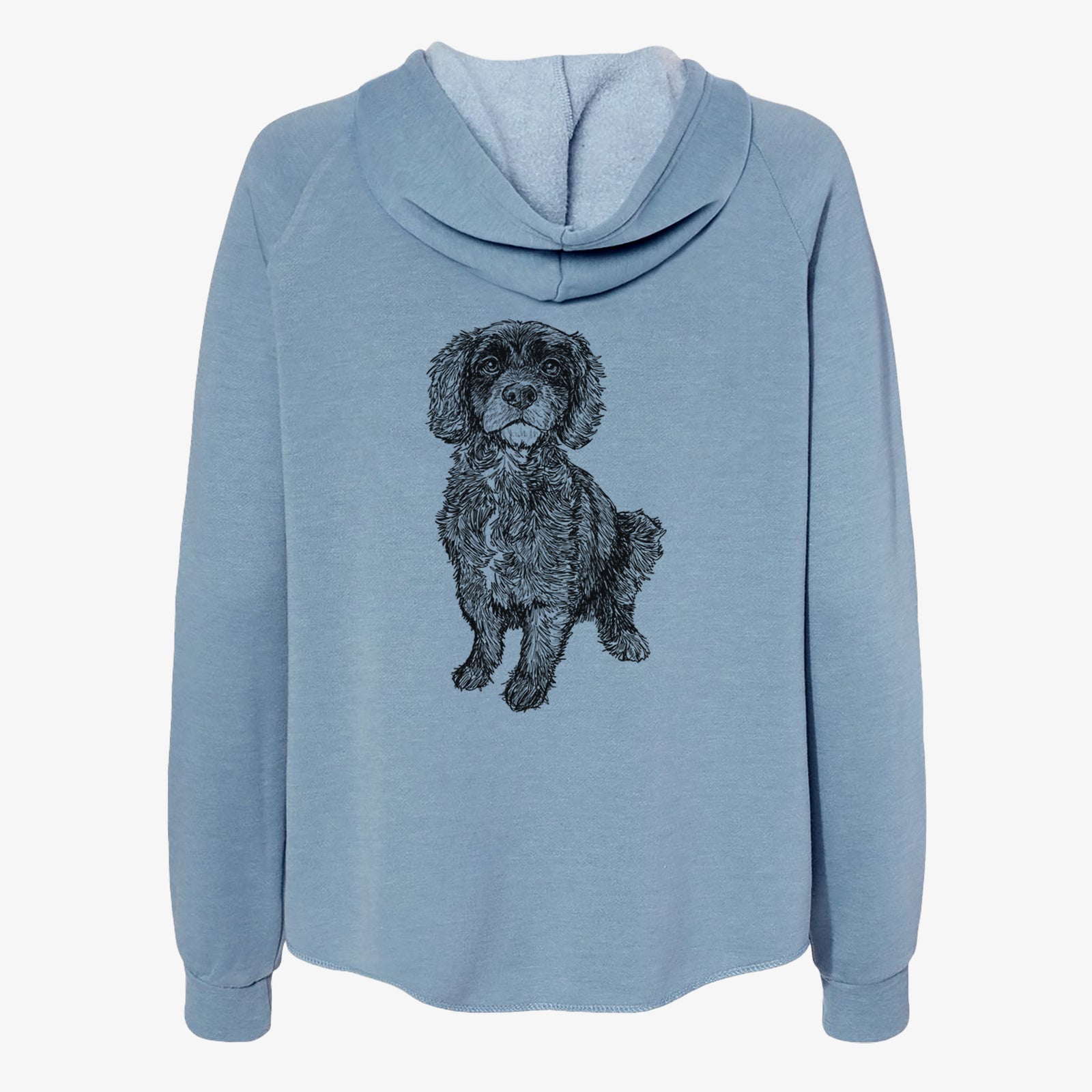 Doodled Bama the Cocker Spaniel Mix - Women's Cali Wave Zip-Up Sweatshirt