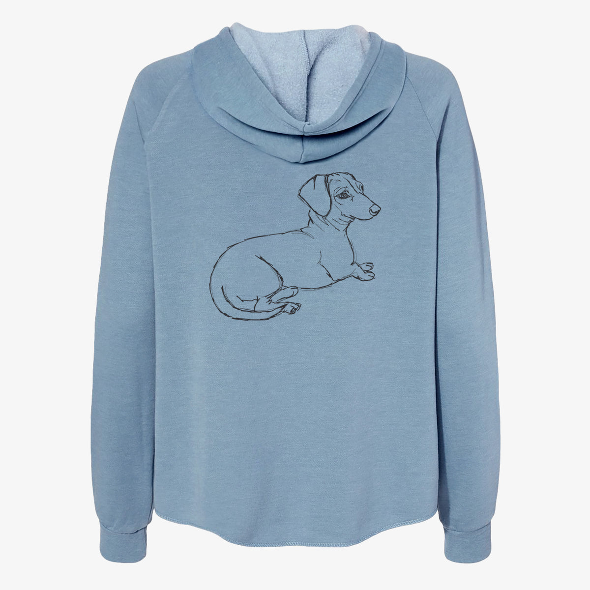 Doodled Bambi the Dachshund - Women's Cali Wave Zip-Up Sweatshirt