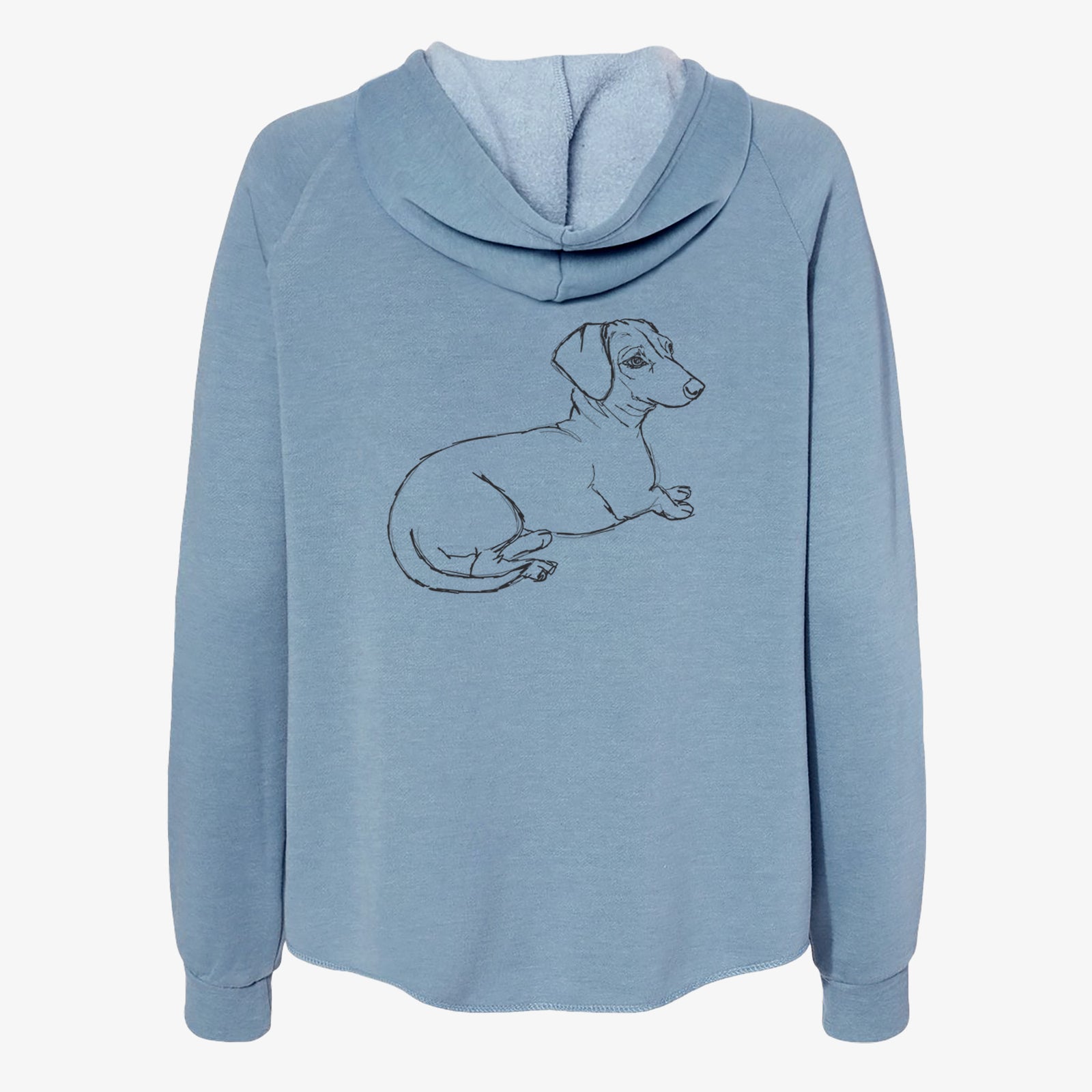 Doodled Bambi the Dachshund - Women's Cali Wave Zip-Up Sweatshirt