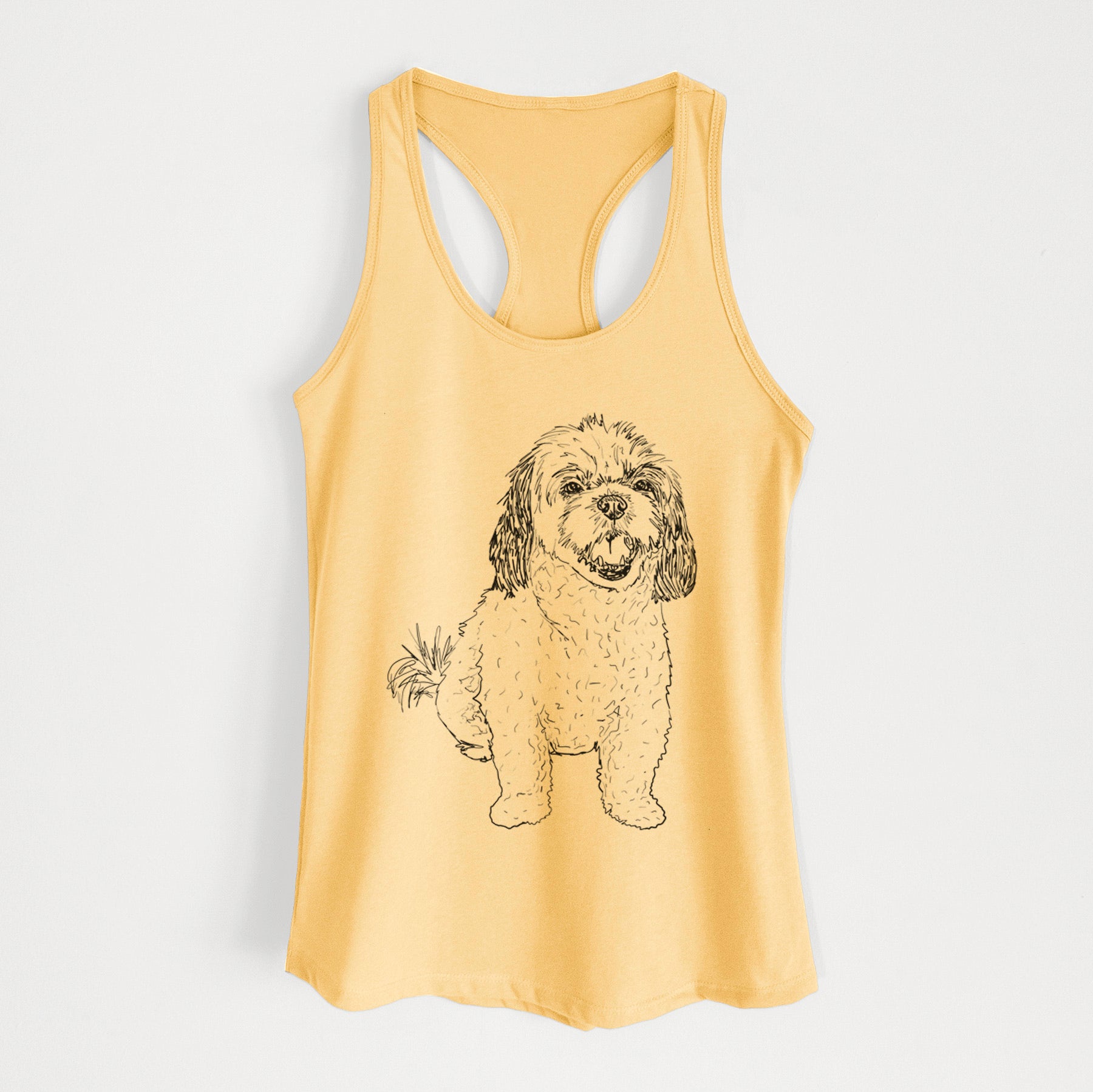 Doodled Bandit the Mixed Breed - Women's Racerback Tanktop