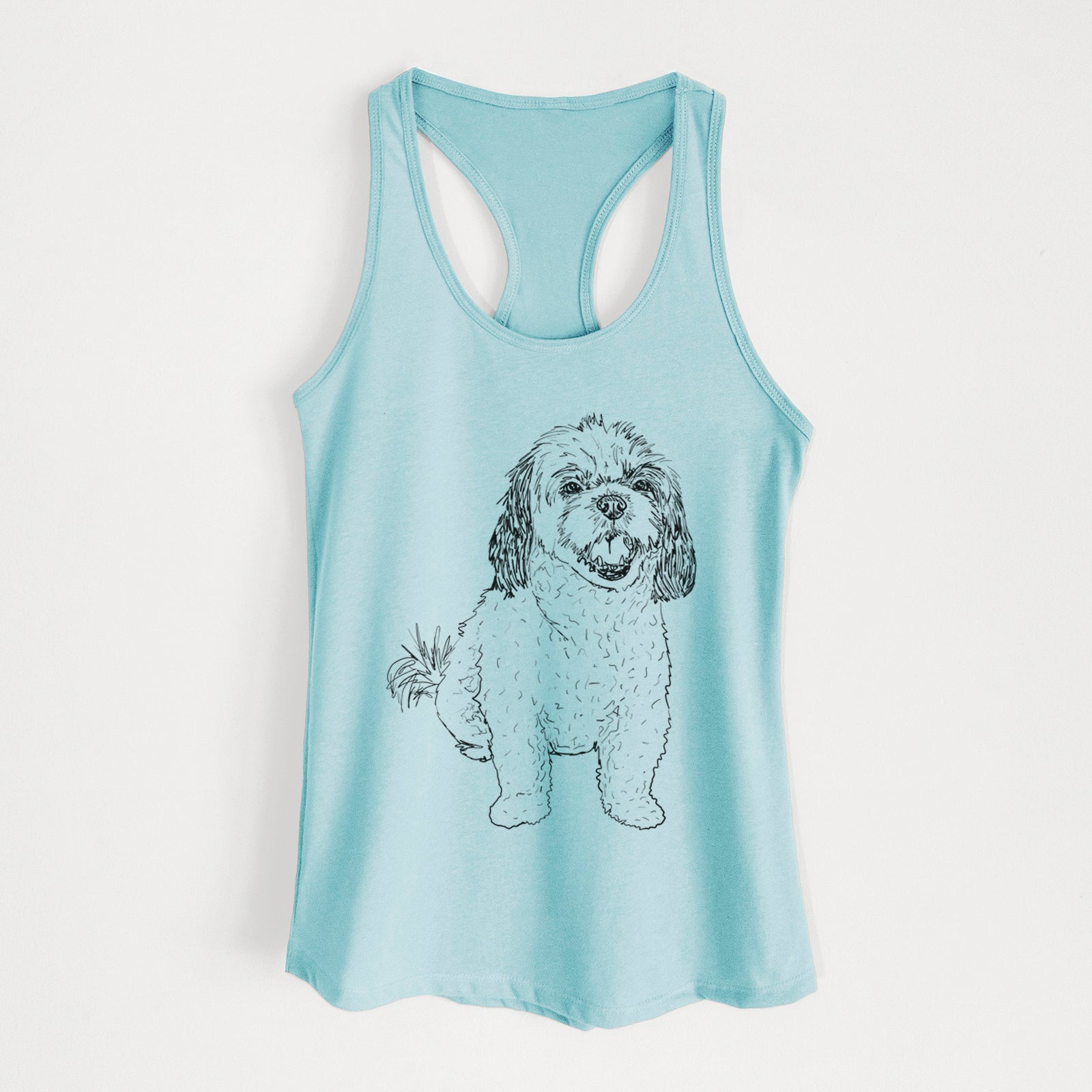 Doodled Bandit the Mixed Breed - Women's Racerback Tanktop