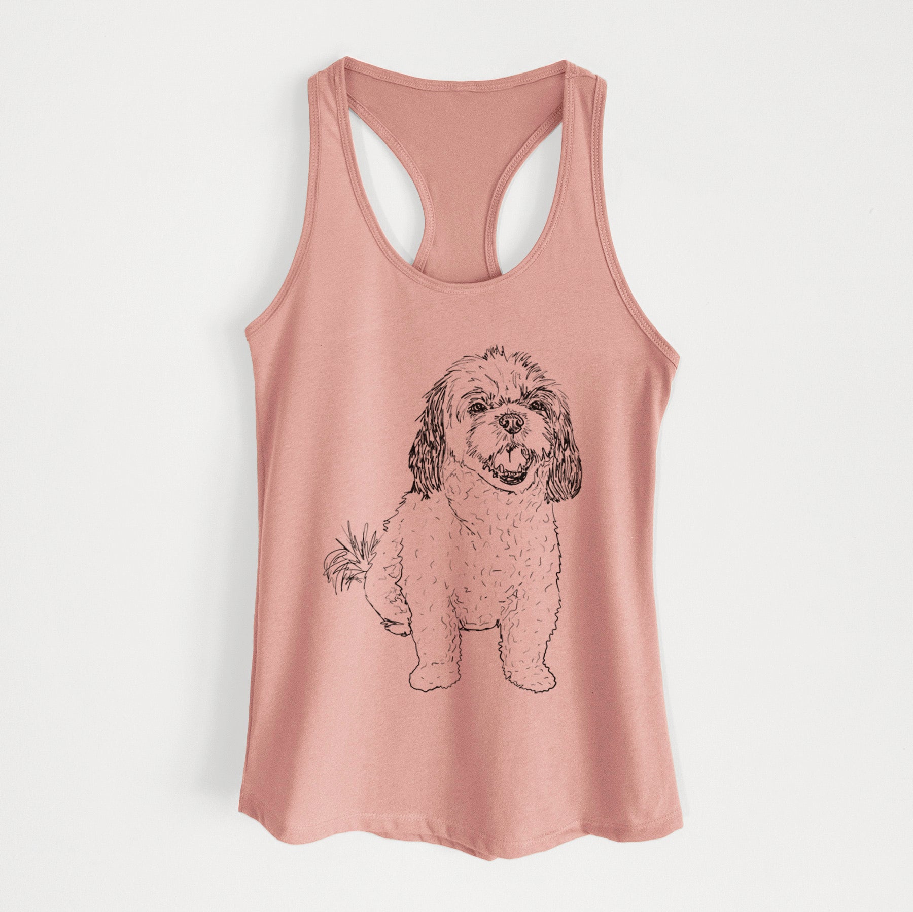 Doodled Bandit the Mixed Breed - Women's Racerback Tanktop