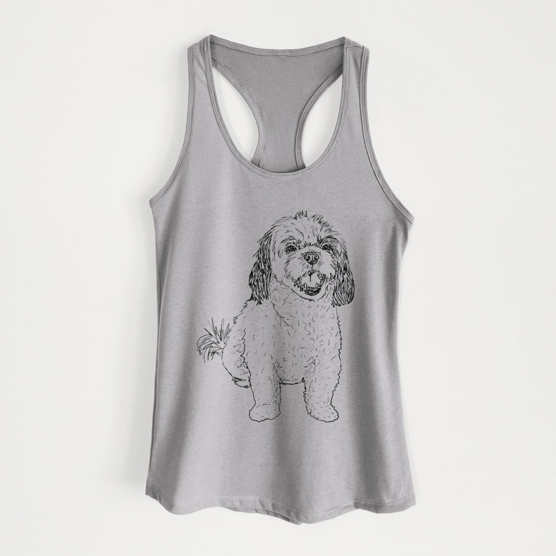 Doodled Bandit the Mixed Breed - Women's Racerback Tanktop