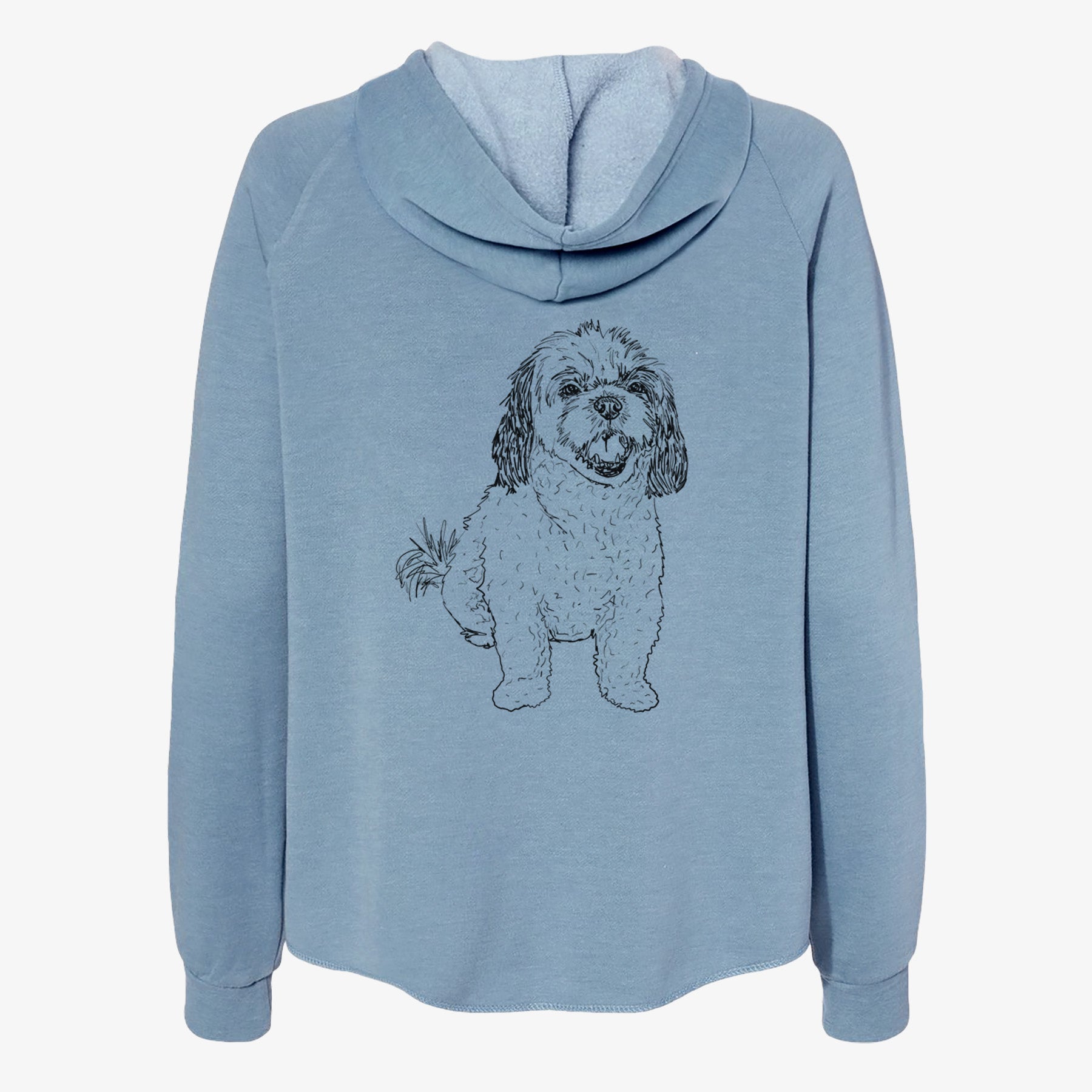 Doodled Bandit the Mixed Breed - Women's Cali Wave Zip-Up Sweatshirt