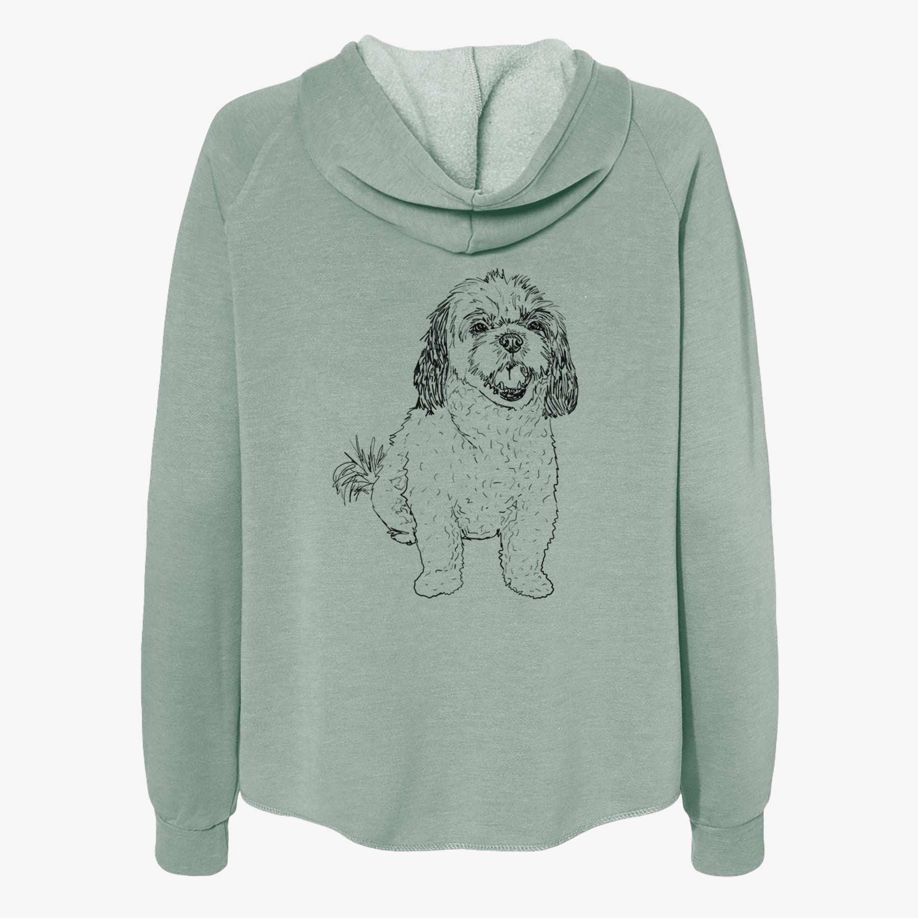 Doodled Bandit the Mixed Breed - Women's Cali Wave Zip-Up Sweatshirt