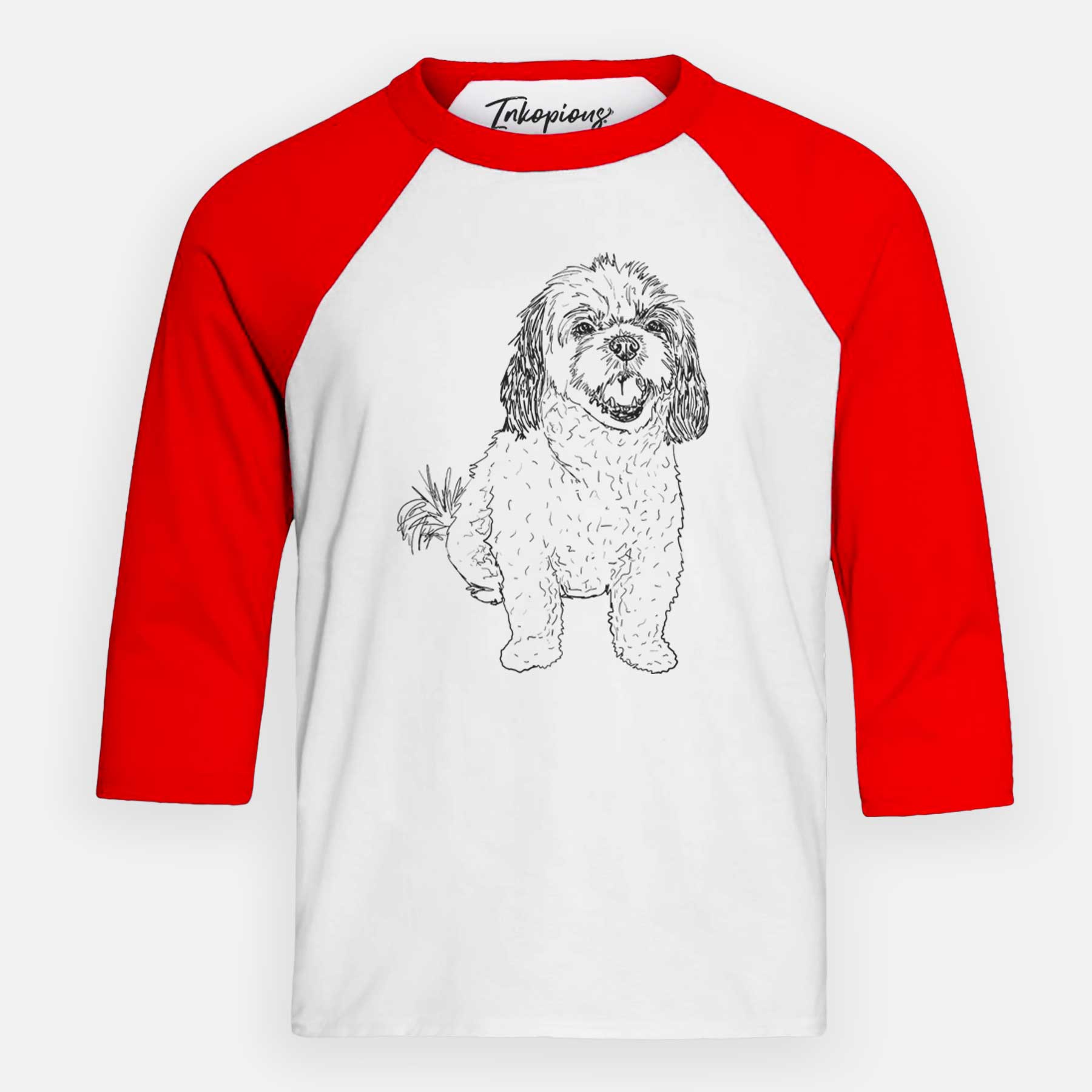 Doodled Bandit the Mixed Breed - Youth 3/4 Long Sleeve