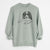 Doodled Bandit the English Springer Spaniel Puppy - Unisex Pigment Dyed Crew Sweatshirt