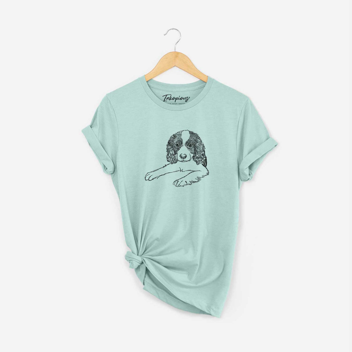 Doodled Bandit the English Springer Spaniel Puppy - Unisex Crewneck