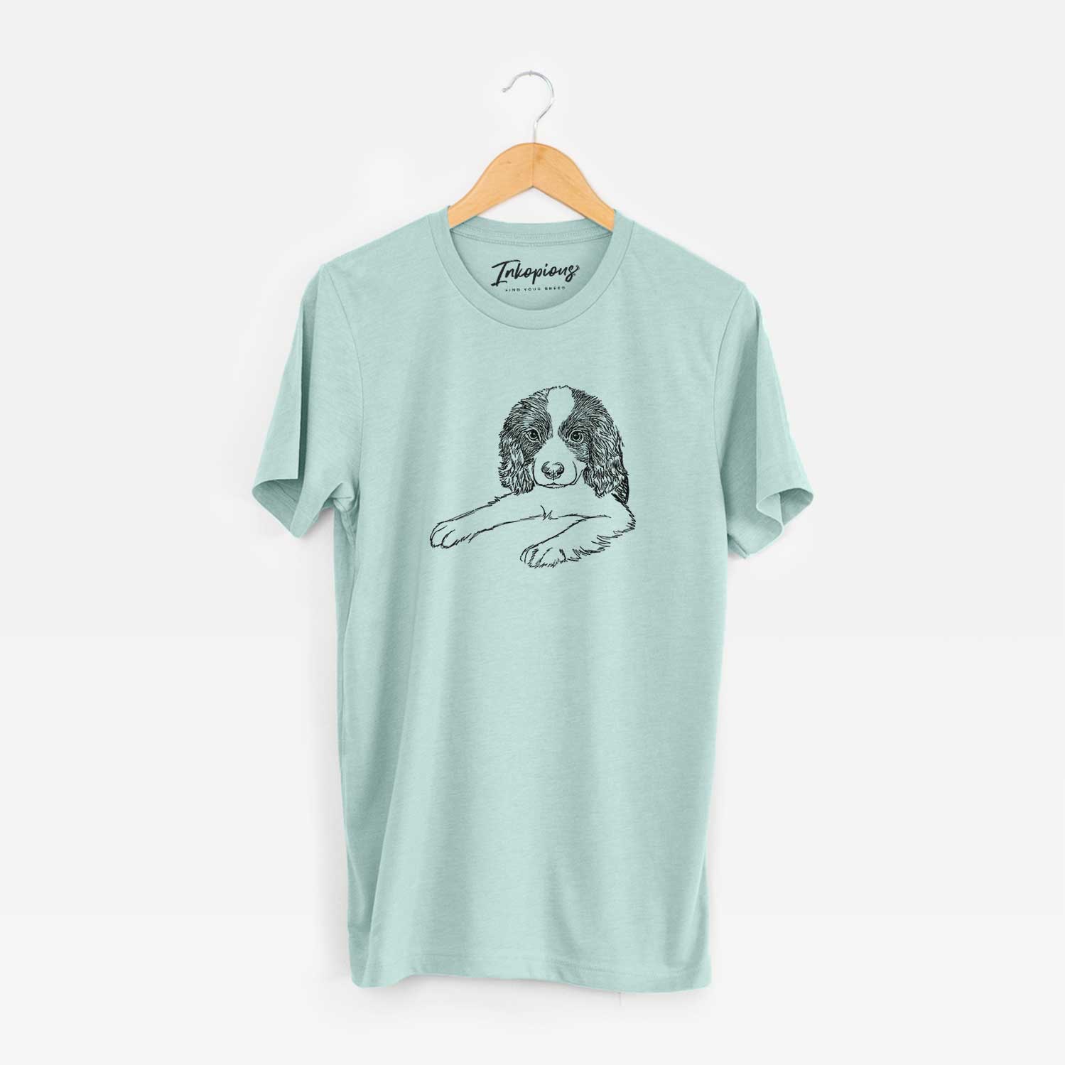 Doodled Bandit the English Springer Spaniel Puppy - Unisex Crewneck