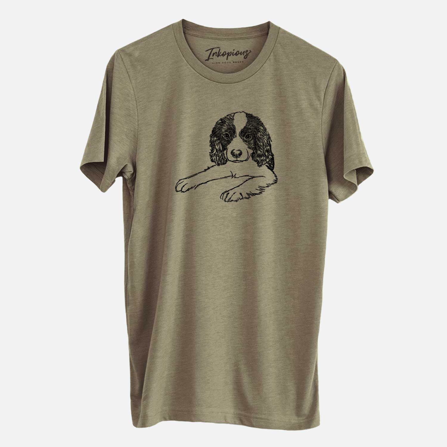 Doodled Bandit the English Springer Spaniel Puppy - Unisex Crewneck