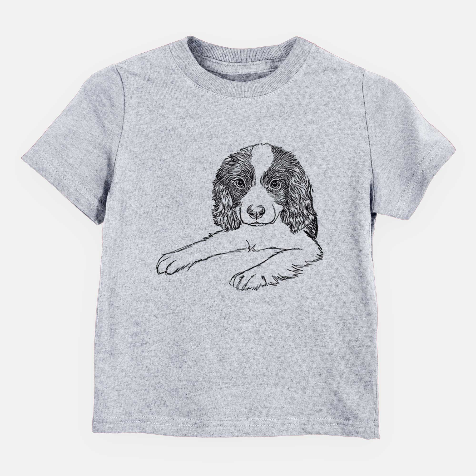 Doodled Bandit the English Springer Spaniel Puppy - Kids/Youth/Toddler Shirt