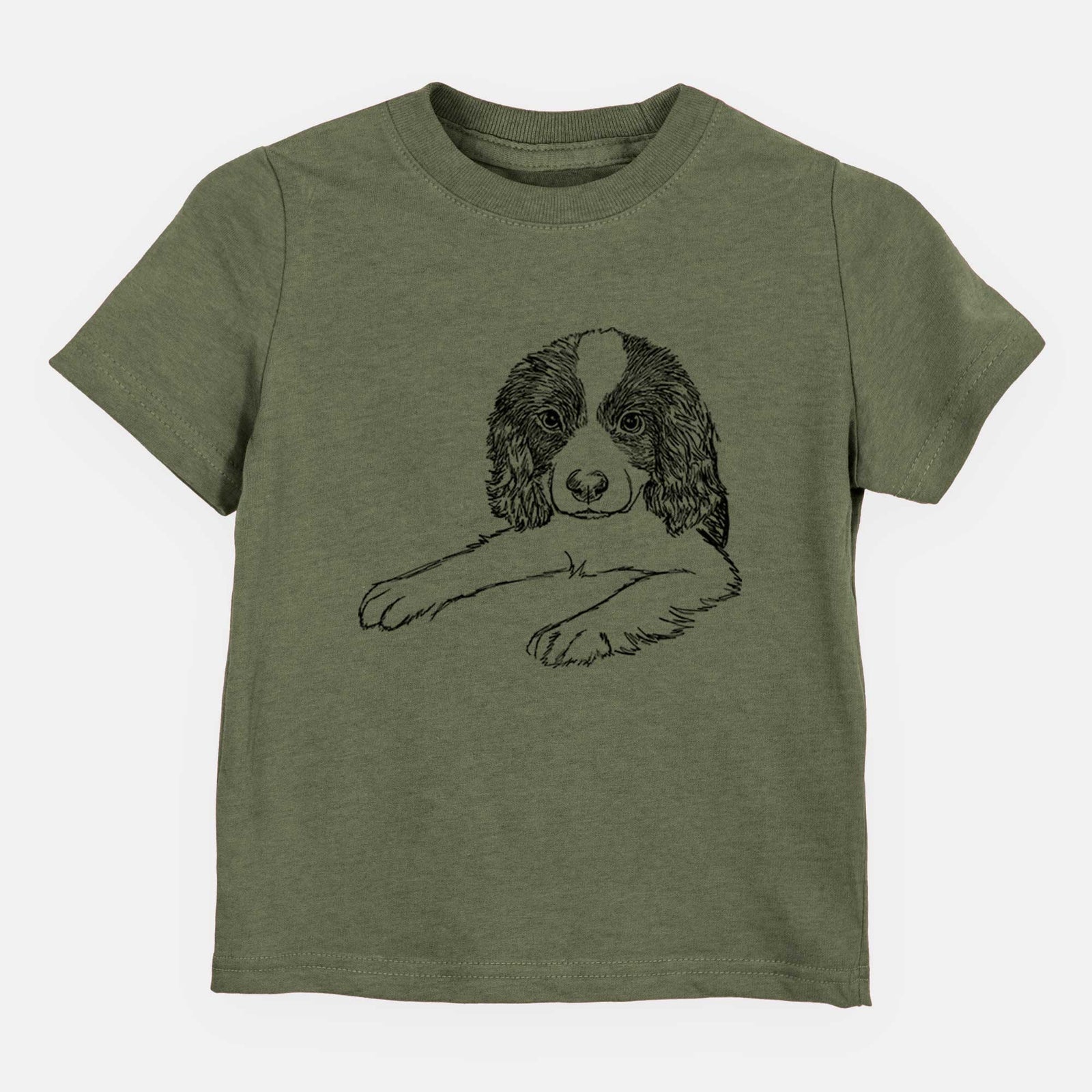 Doodled Bandit the English Springer Spaniel Puppy - Kids/Youth/Toddler Shirt