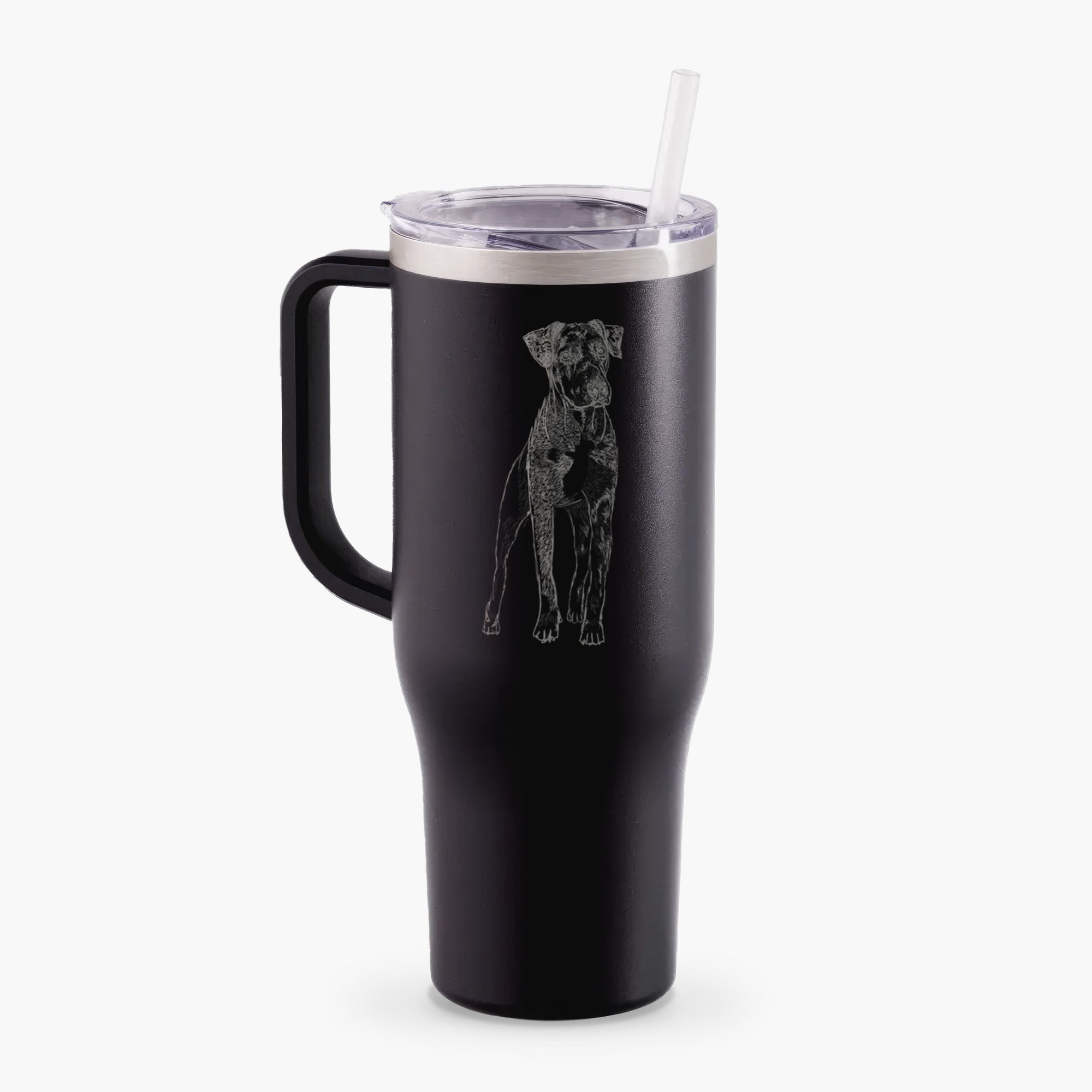 Doodled Bane the Catahoula - 40oz Tumbler with Handle