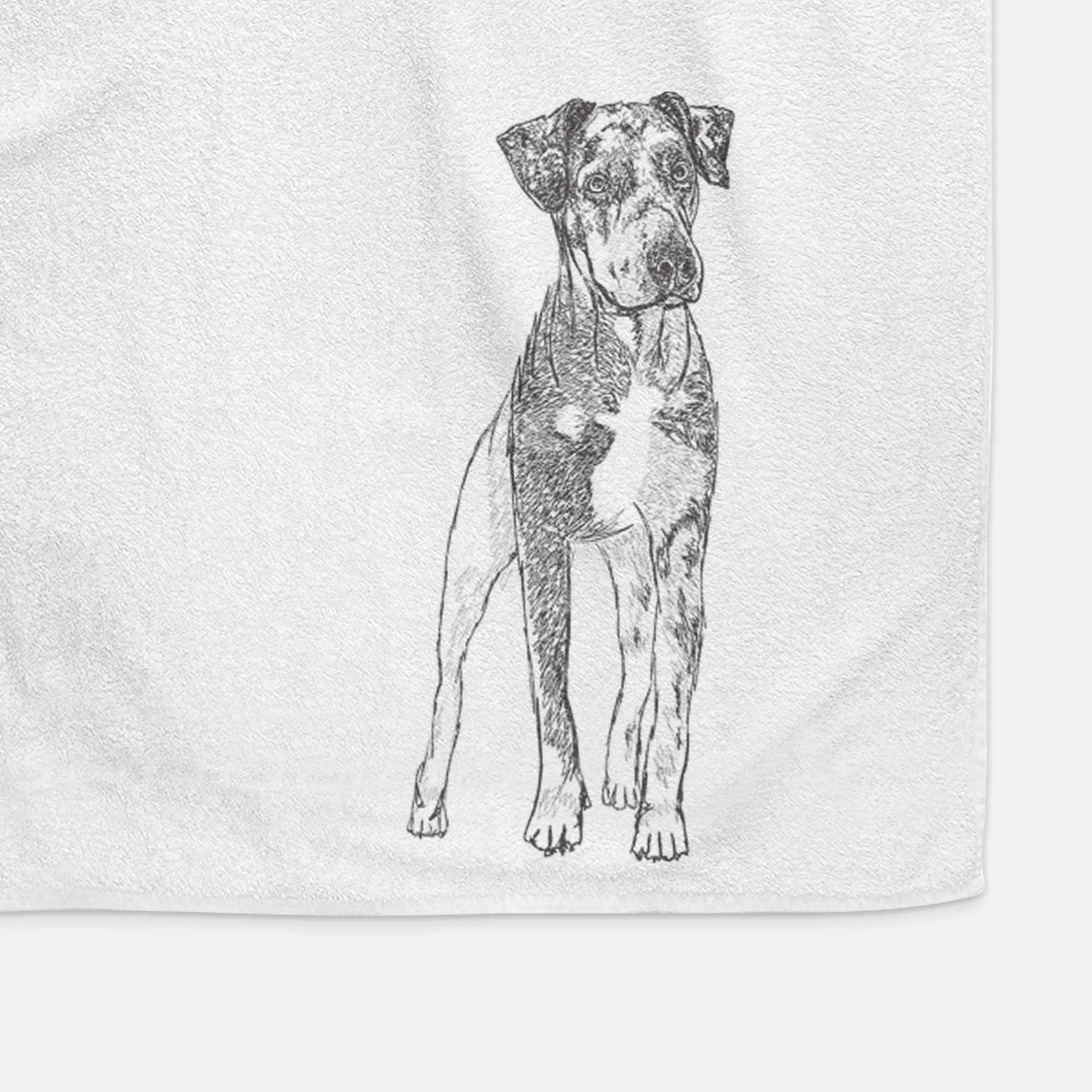 Doodled Bane the Catahoula Decorative Hand Towel