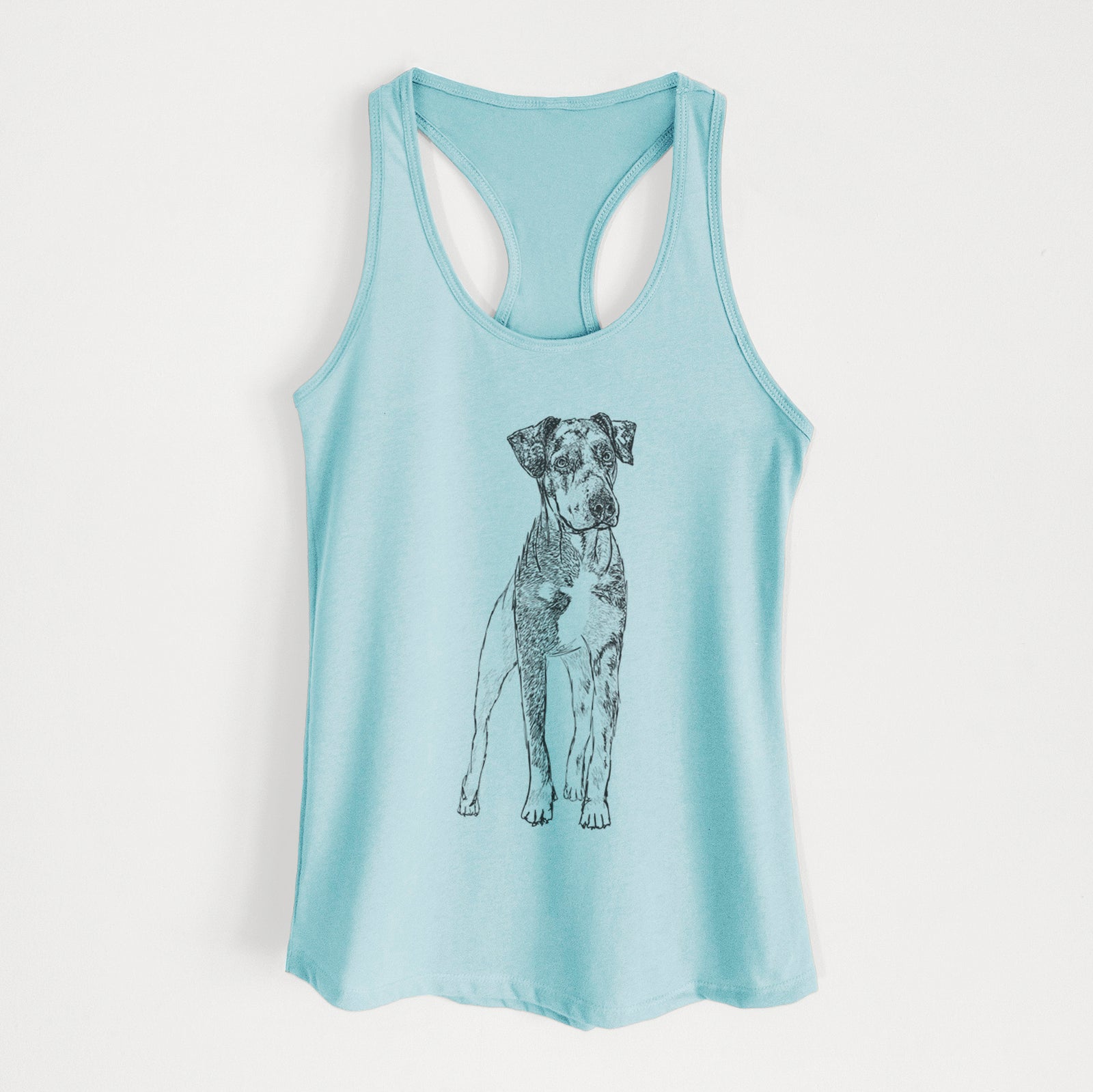 Doodled Bane the Catahoula - Women's Racerback Tanktop