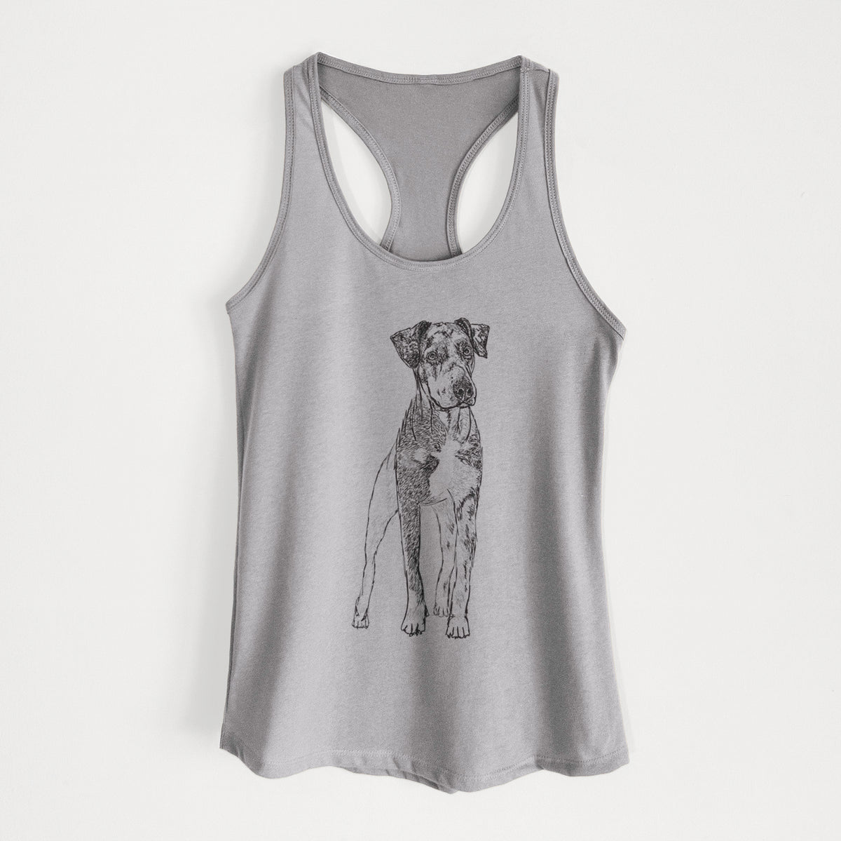 Doodled Bane the Catahoula - Women's Racerback Tanktop