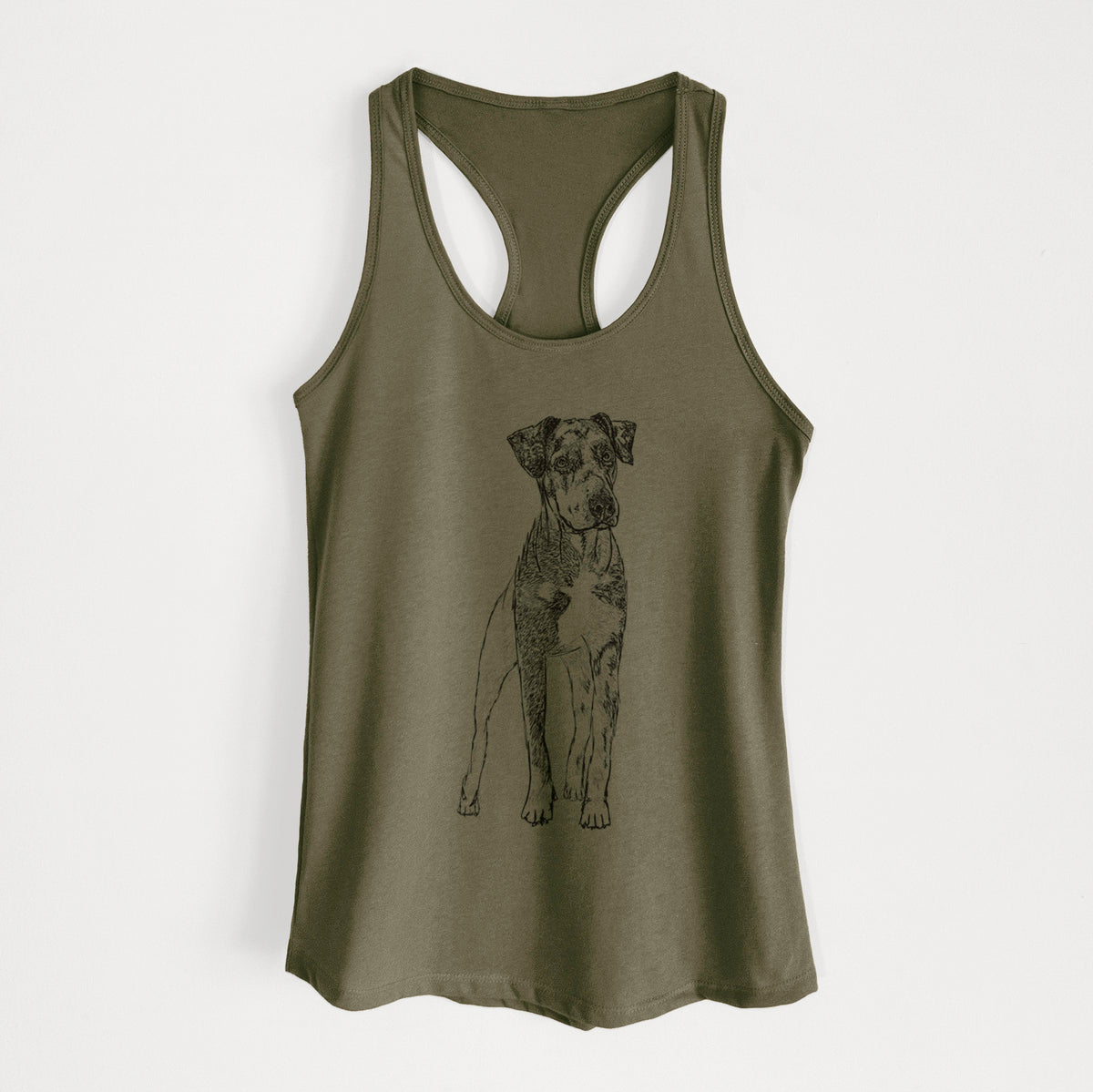 Doodled Bane the Catahoula - Women's Racerback Tanktop