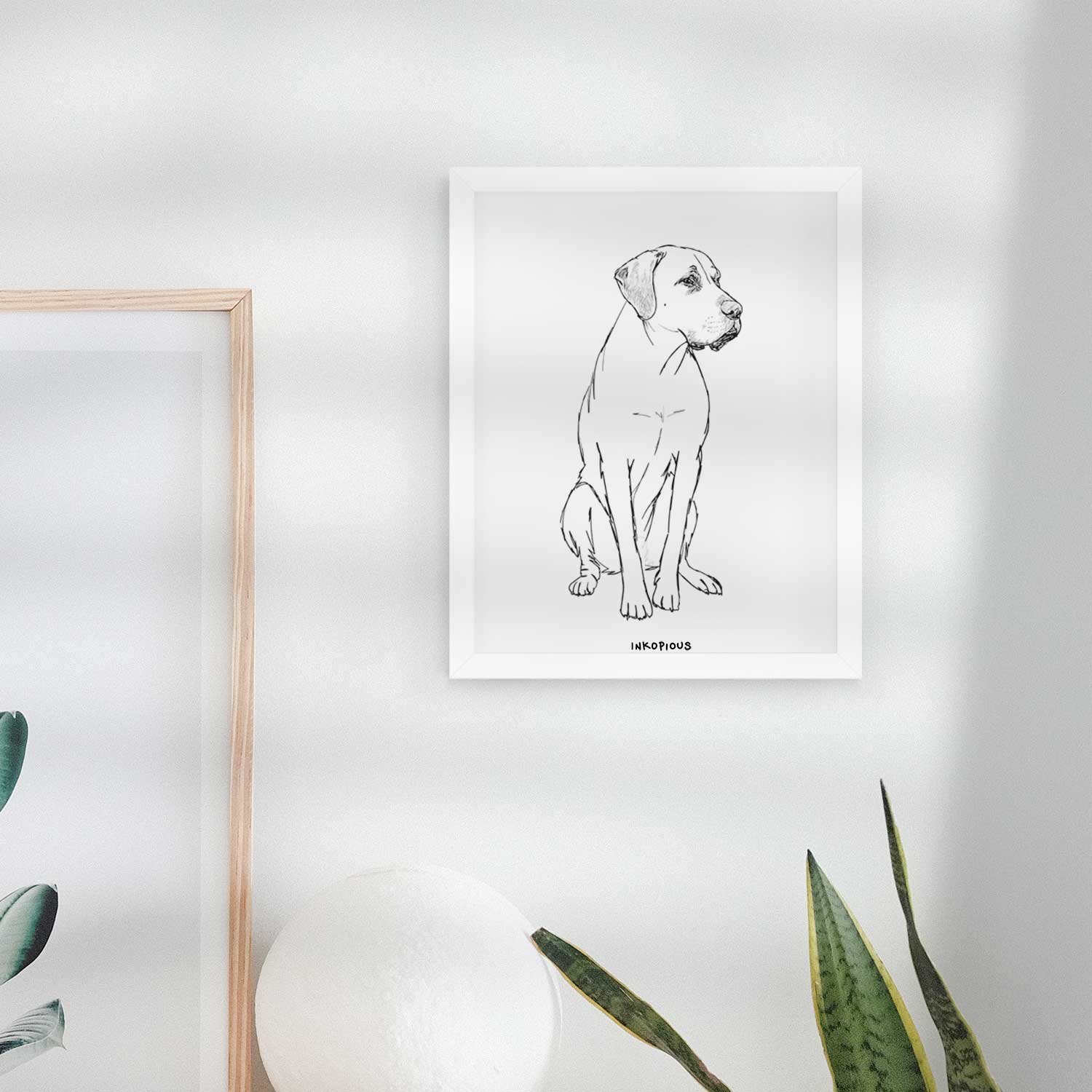 Doodled Barney the Labrador Retriever Mix Art Print