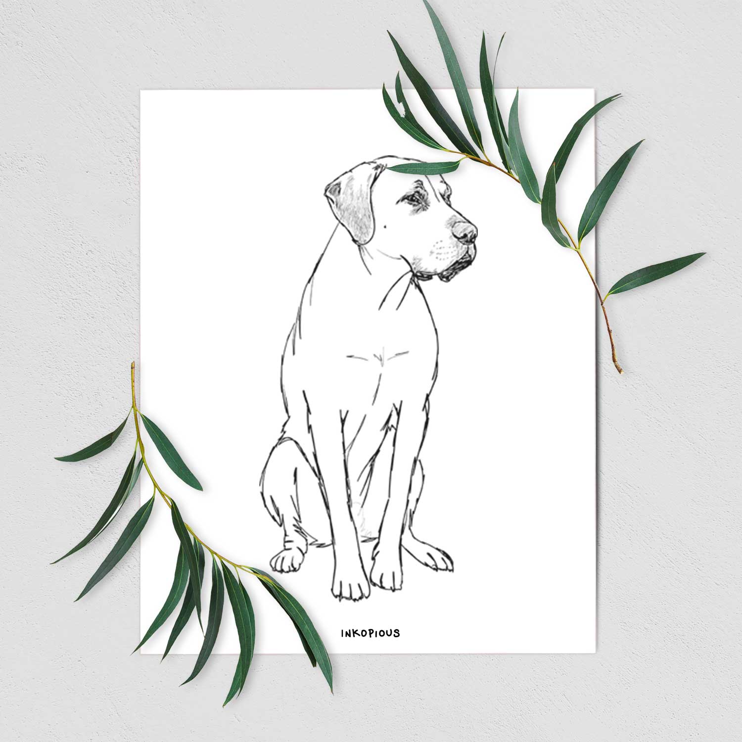 Doodled Barney the Labrador Retriever Mix Art Print