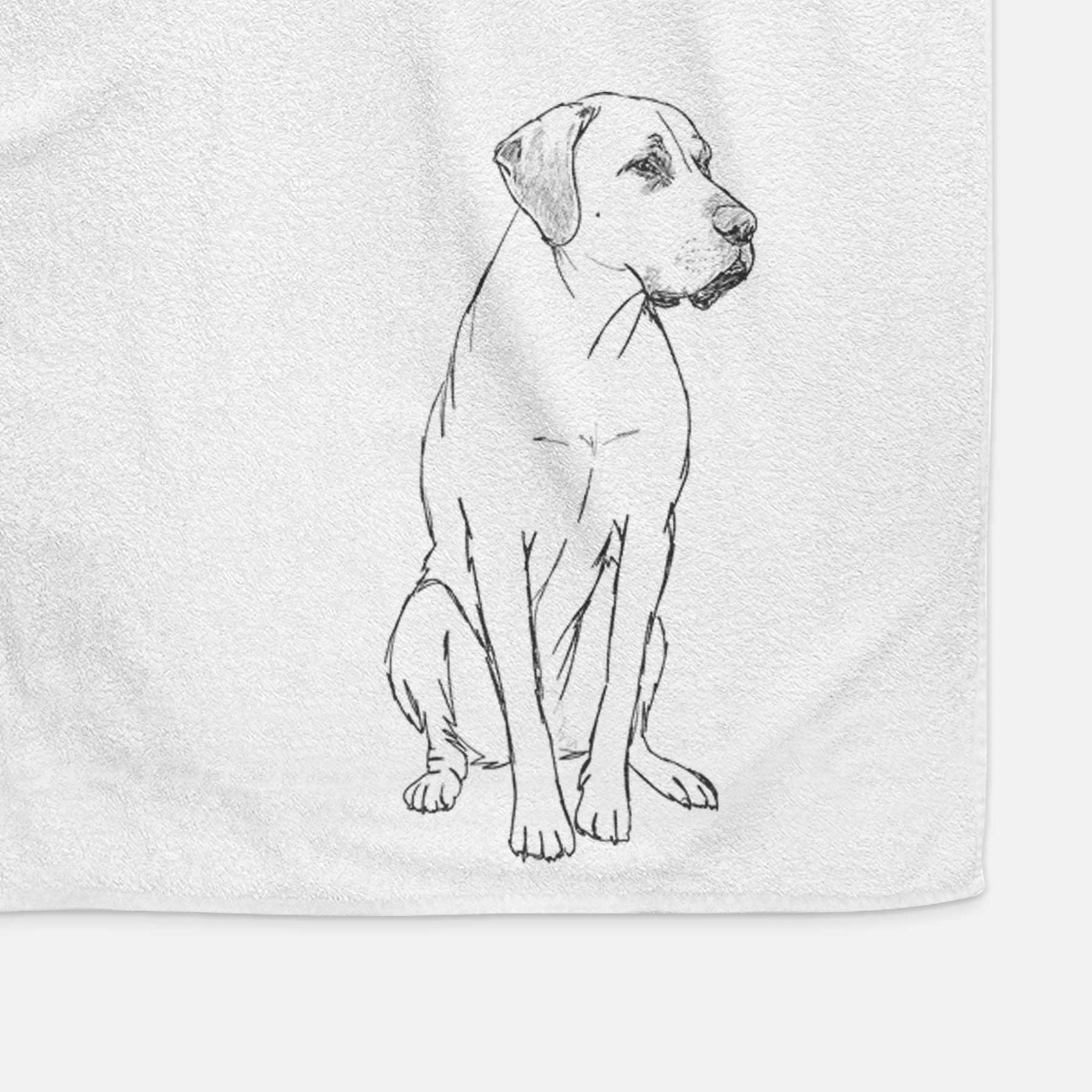 Doodled Barney the Labrador Retriever Mix Decorative Hand Towel