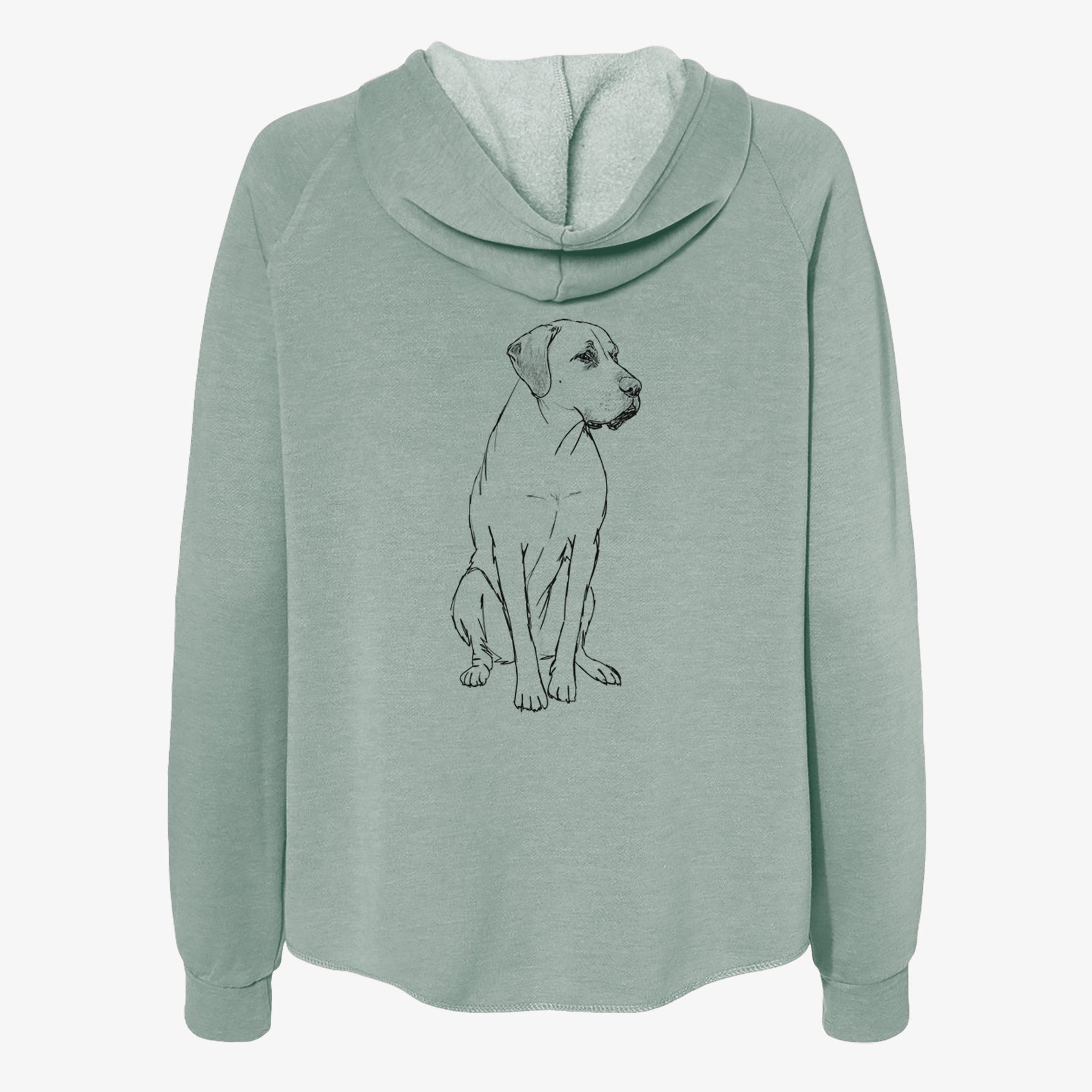 Doodled Barney the Labrador Retriever Mix - Women's Cali Wave Zip-Up Sweatshirt