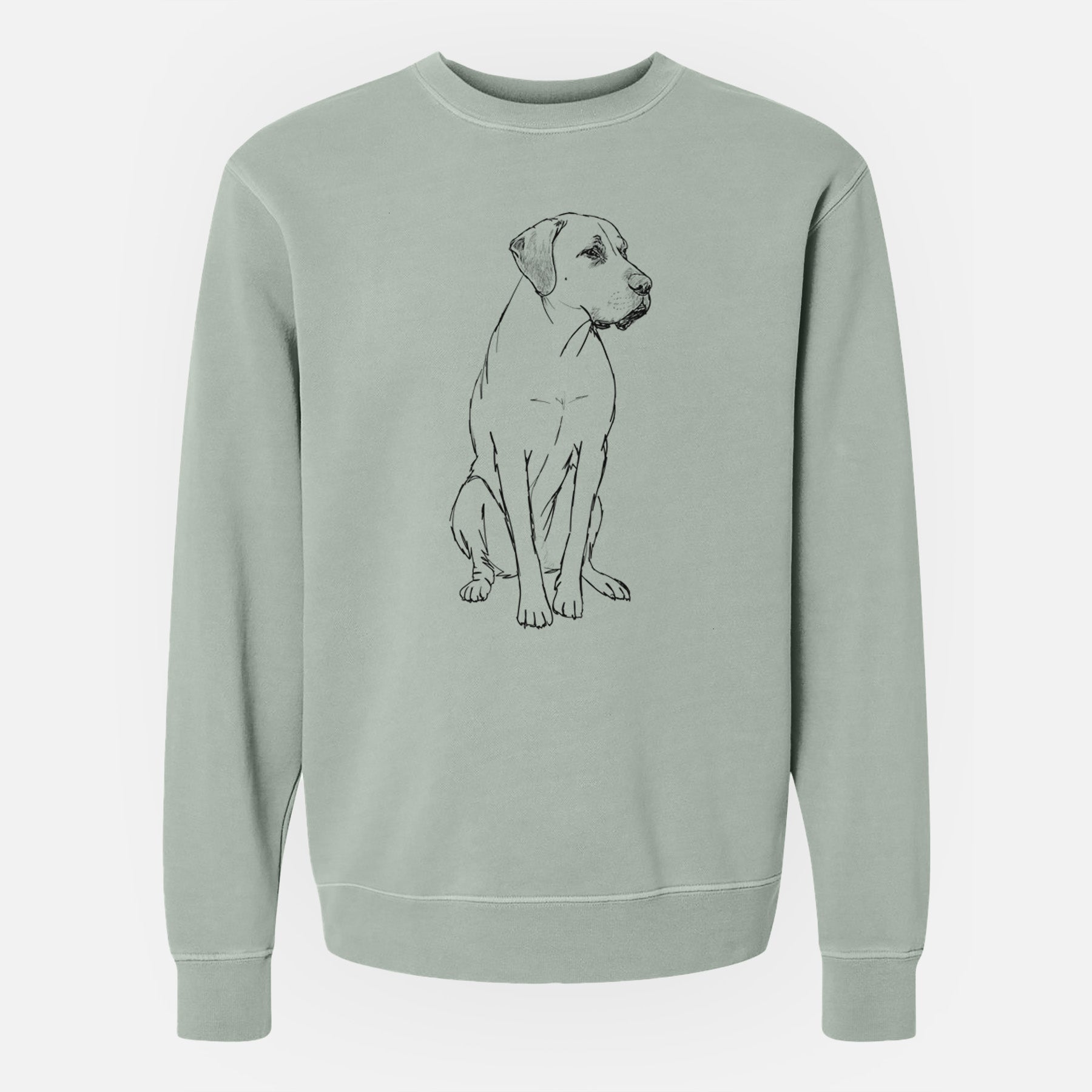 Doodled Barney the Labrador Retriever Mix - Unisex Pigment Dyed Crew Sweatshirt