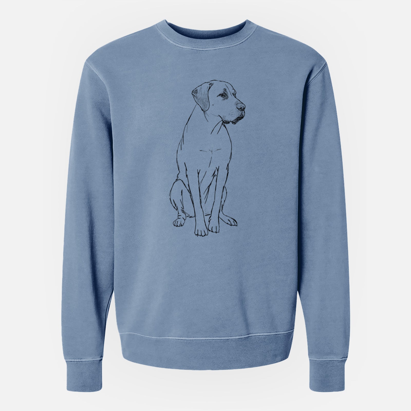 Doodled Barney the Labrador Retriever Mix - Unisex Pigment Dyed Crew Sweatshirt