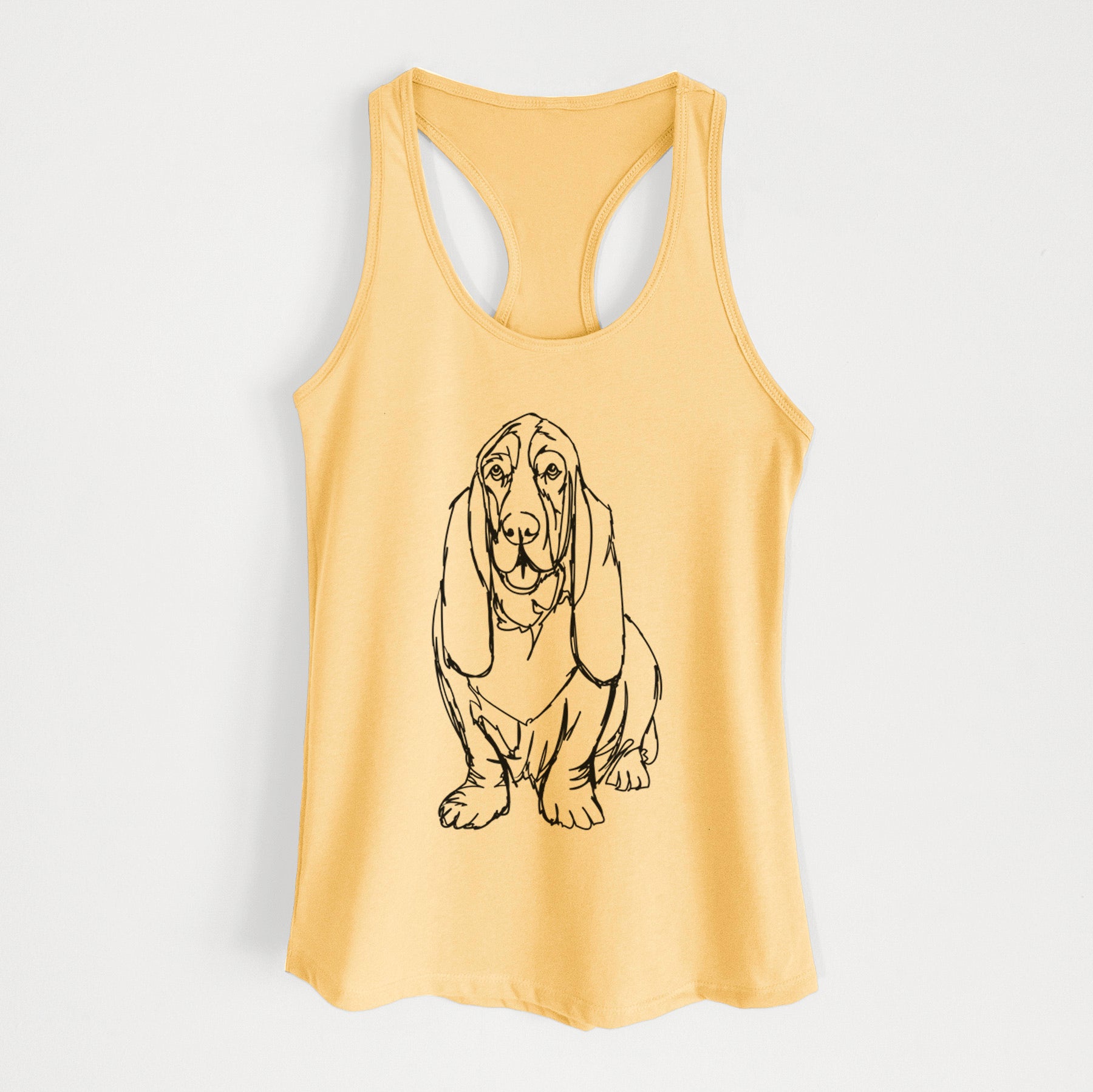 Doodled BassetHound - Women's Racerback Tanktop