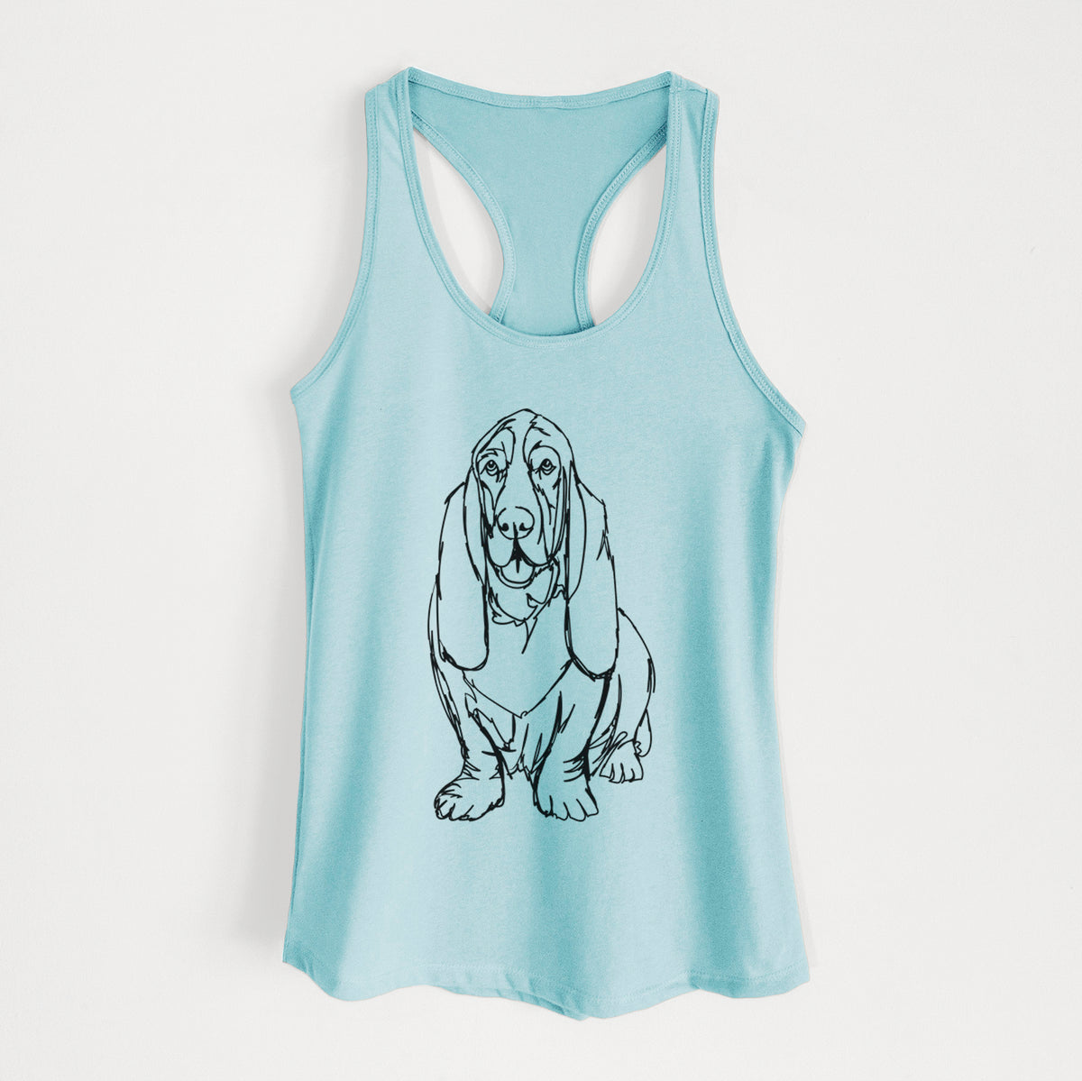 Doodled BassetHound - Women&#39;s Racerback Tanktop