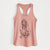 Doodled BassetHound - Women's Racerback Tanktop