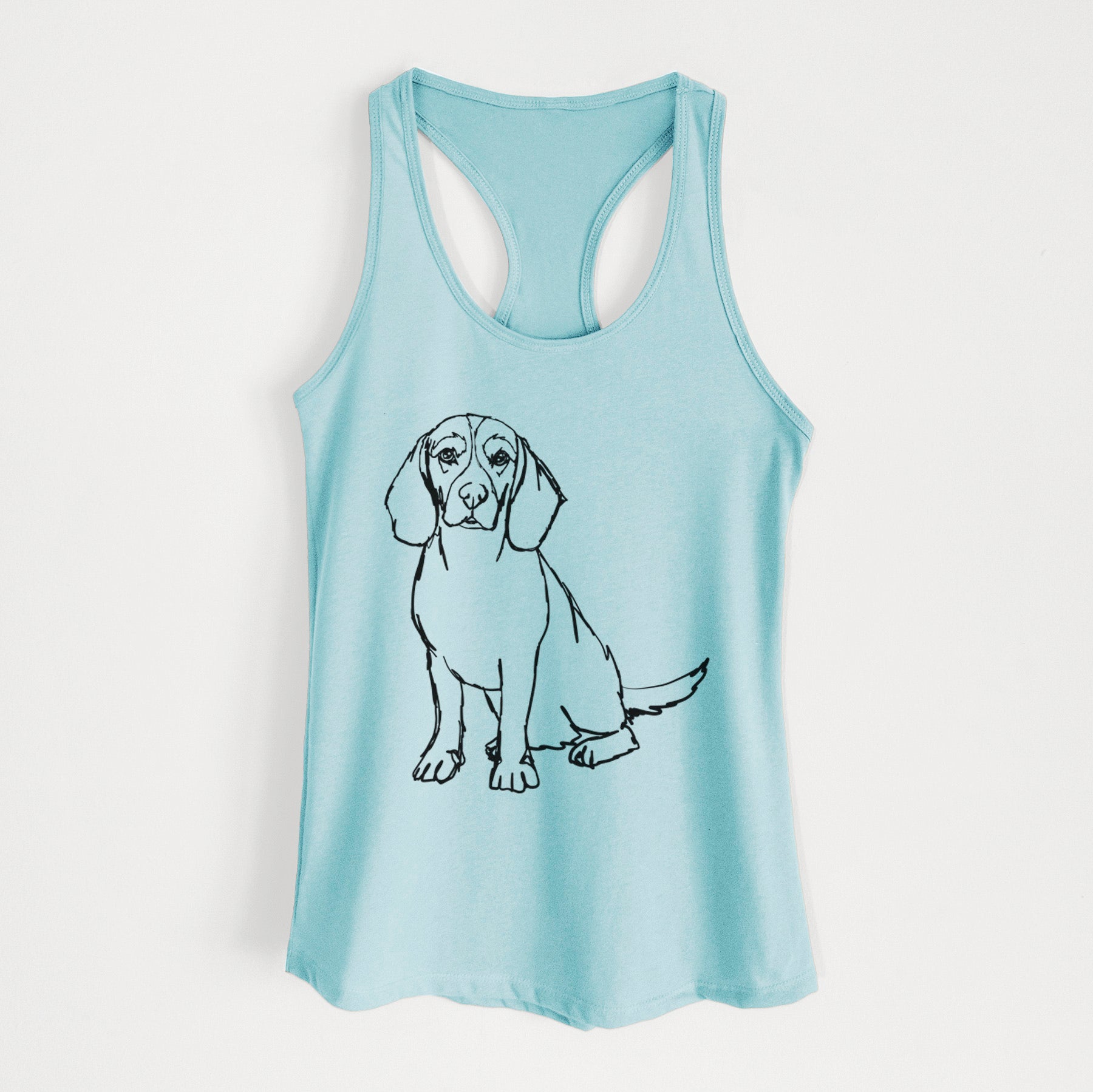 Doodled Beagle - Women's Racerback Tanktop