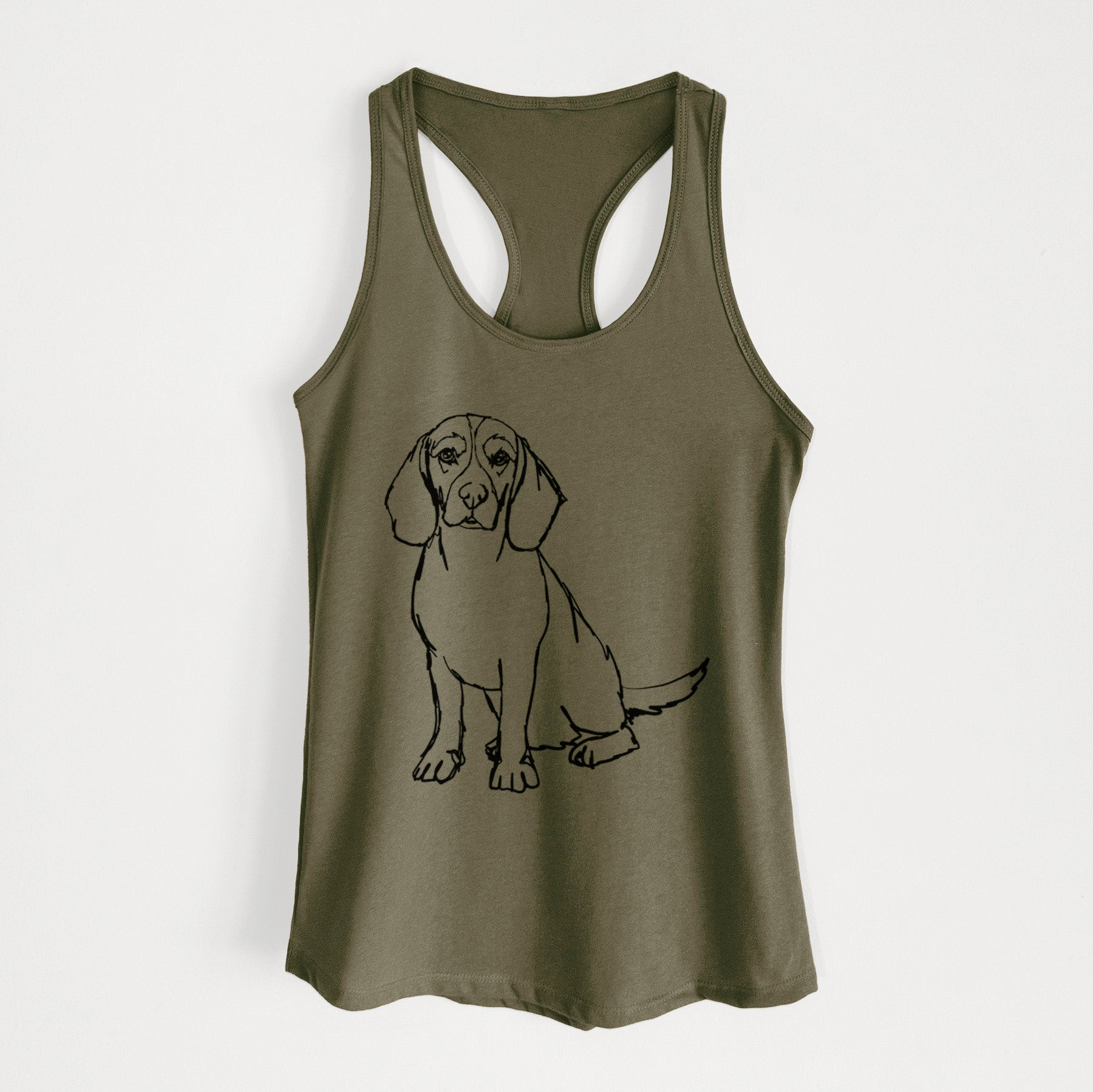 Doodled Beagle - Women's Racerback Tanktop