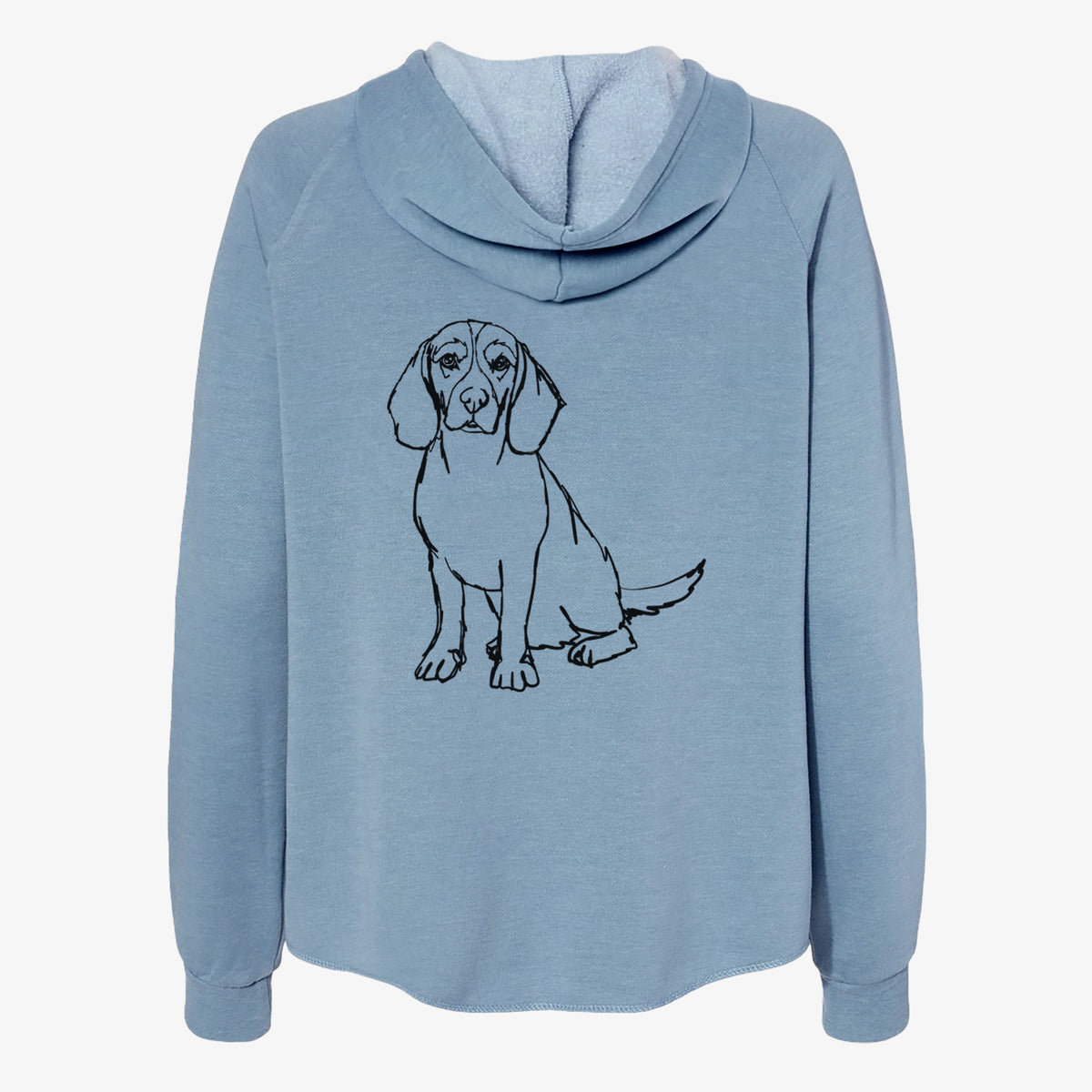 Doodled Beagle - Women's Cali Wave Zip-Up Sweatshirt
