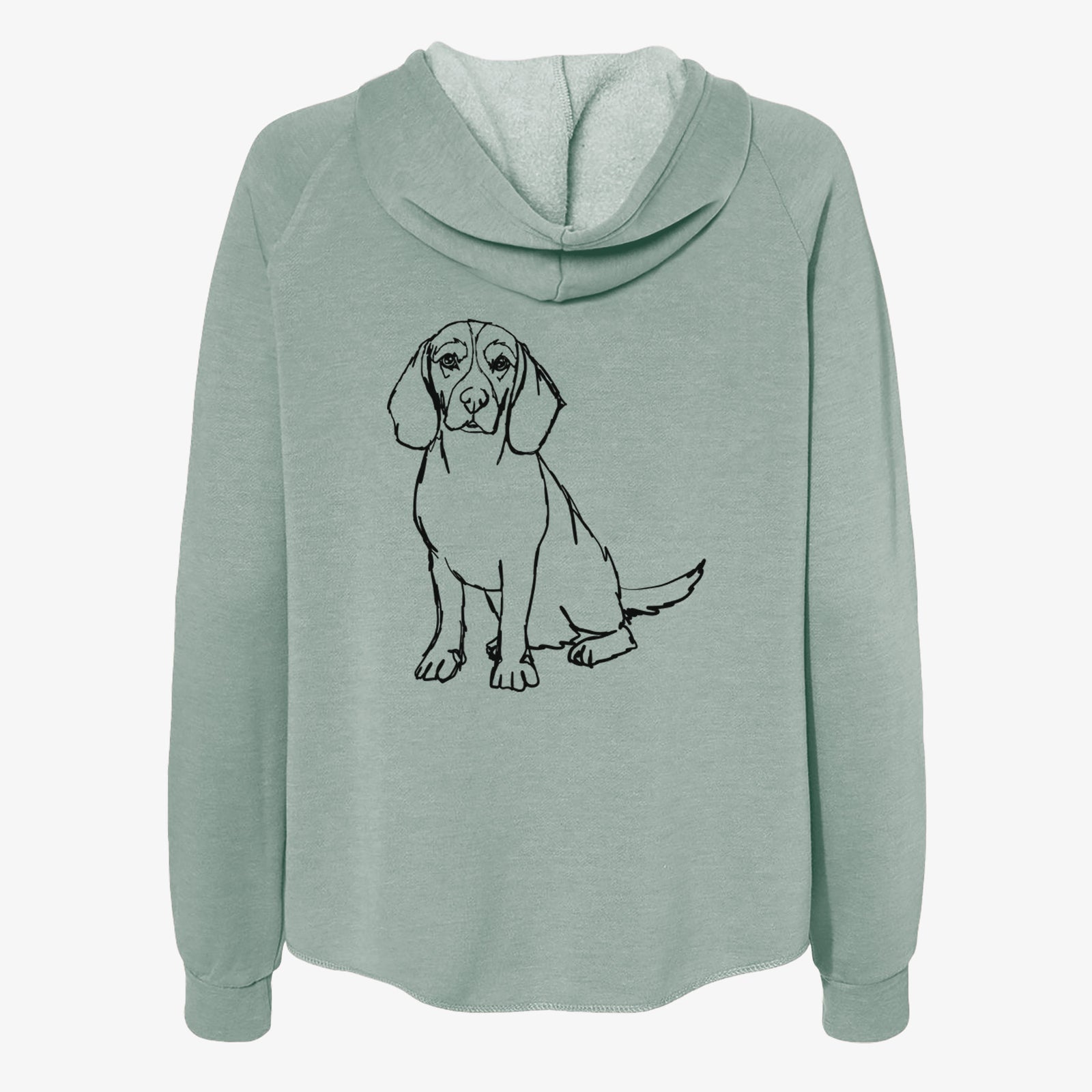 Doodled Beagle - Women's Cali Wave Zip-Up Sweatshirt
