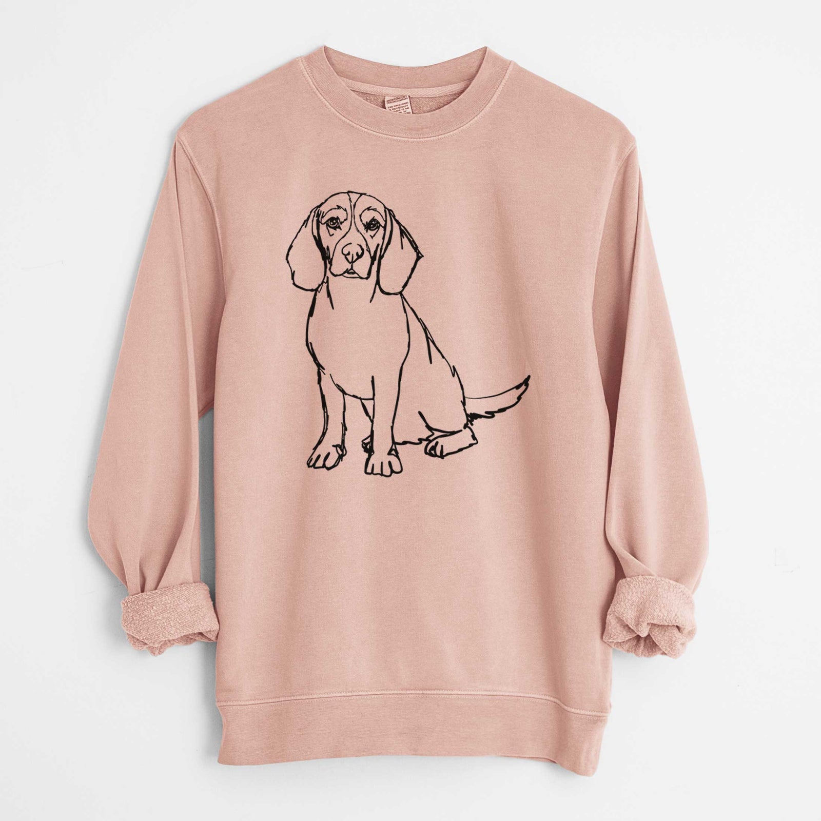 Doodled Beagle the  - Unisex Pigment Dyed Crew Sweatshirt