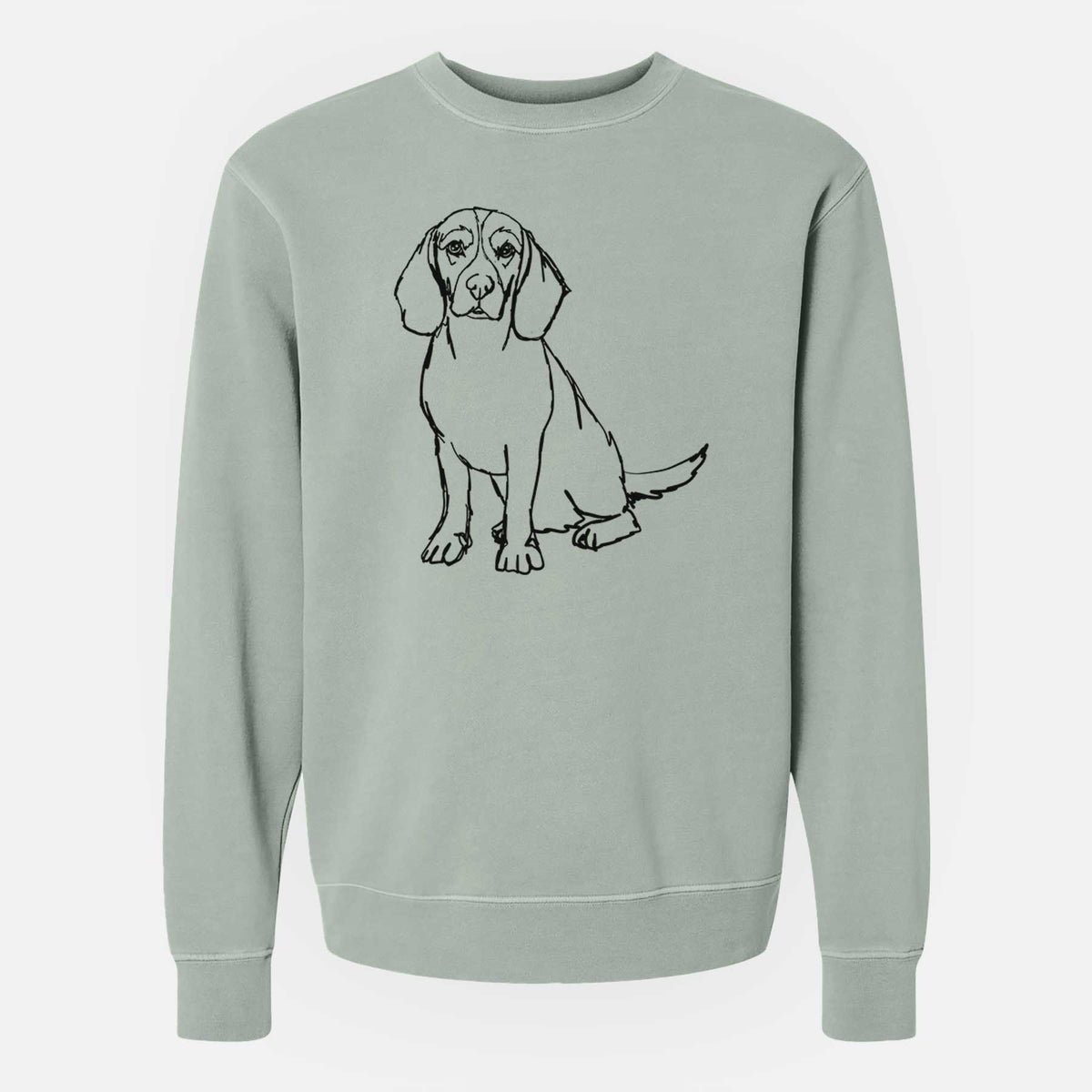 Doodled Beagle the  - Unisex Pigment Dyed Crew Sweatshirt