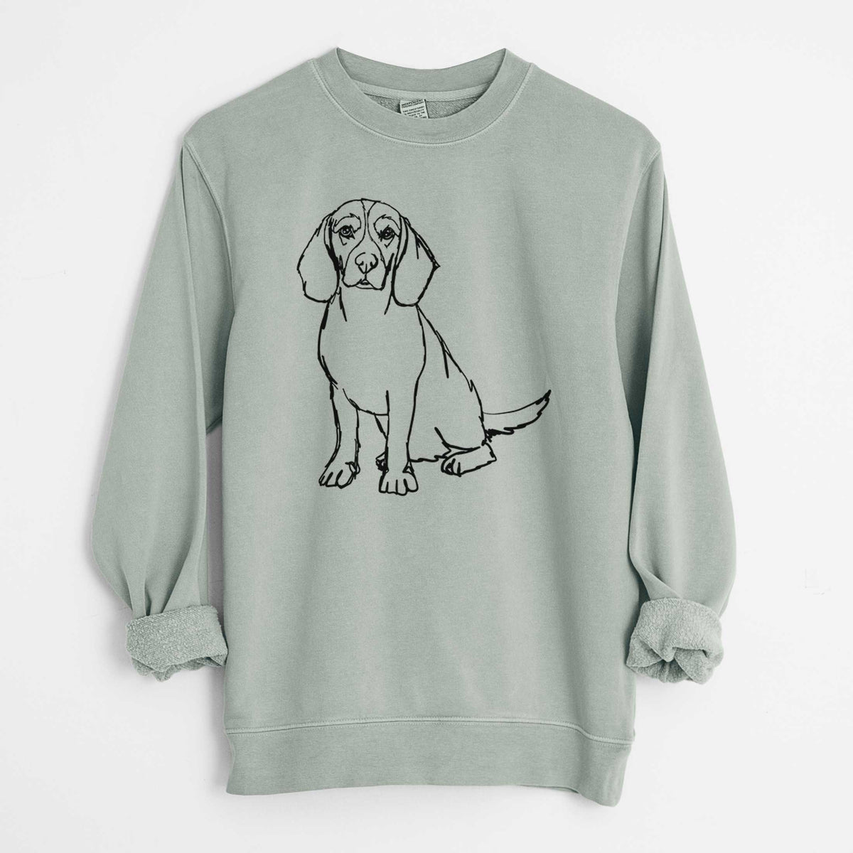 Doodled Beagle the  - Unisex Pigment Dyed Crew Sweatshirt