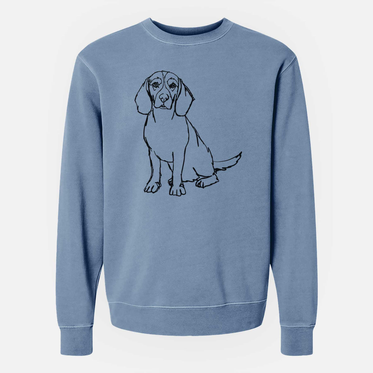 Doodled Beagle the  - Unisex Pigment Dyed Crew Sweatshirt