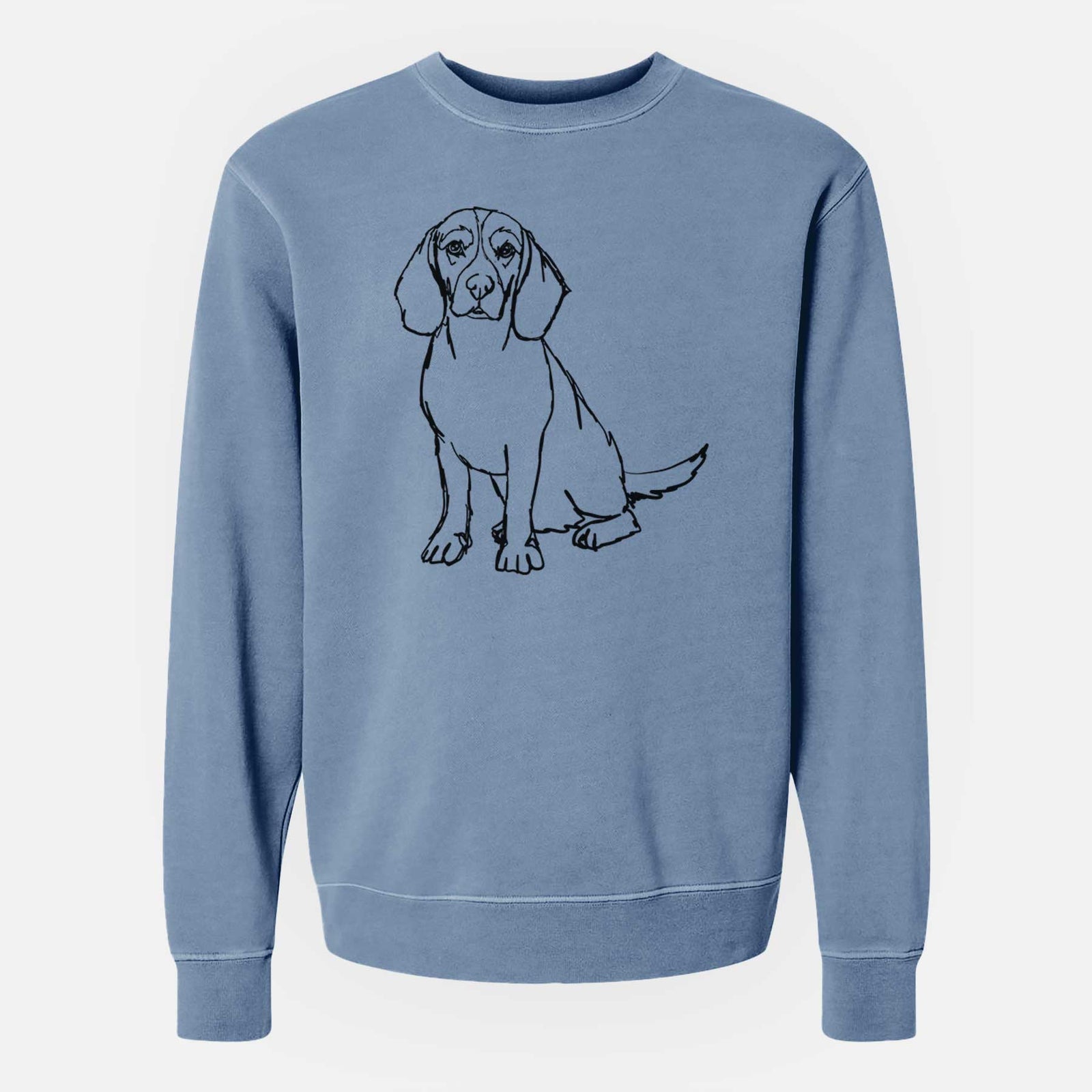 Doodled Beagle the  - Unisex Pigment Dyed Crew Sweatshirt