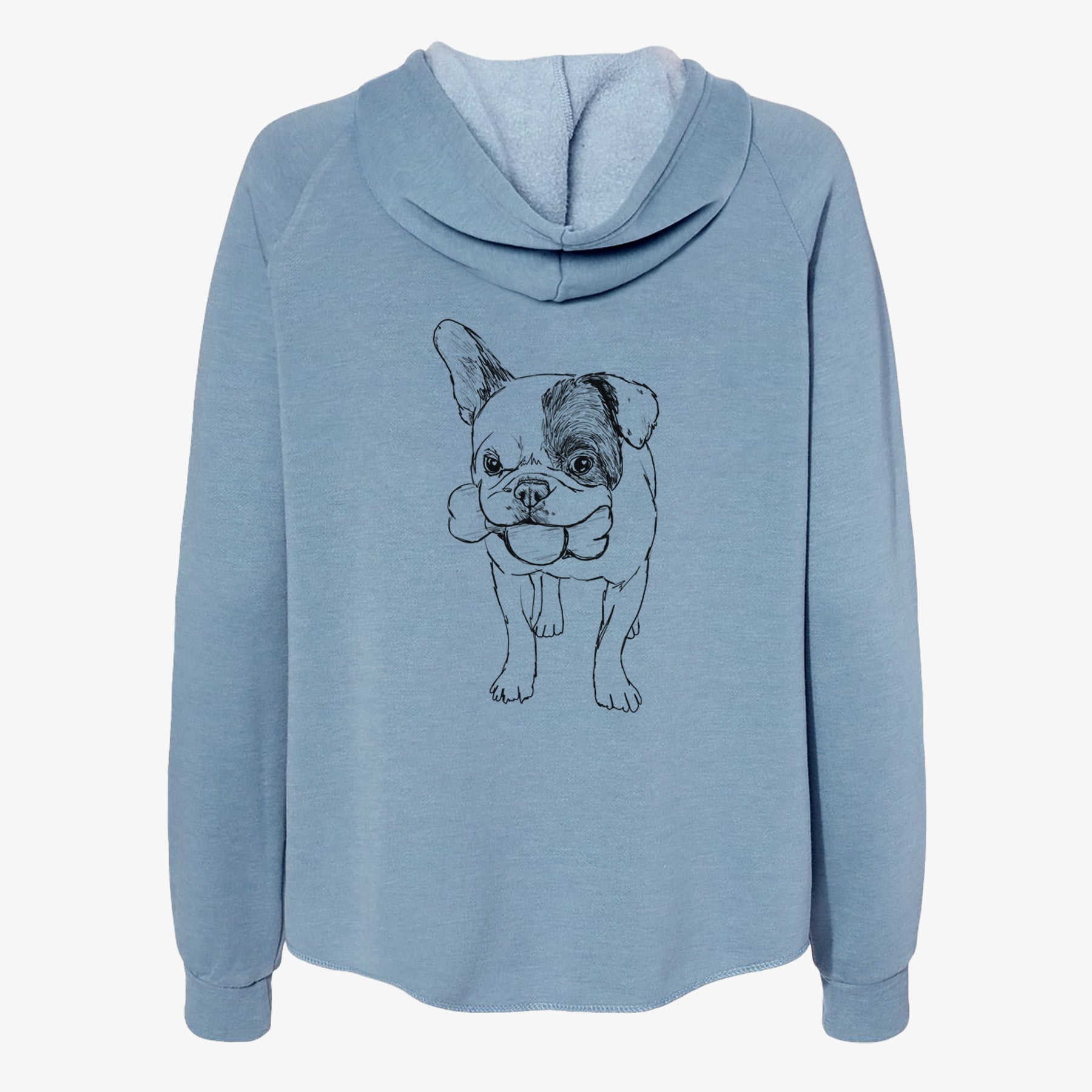 Doodled Beau the French Bulldog - Women's Cali Wave Zip-Up Sweatshirt