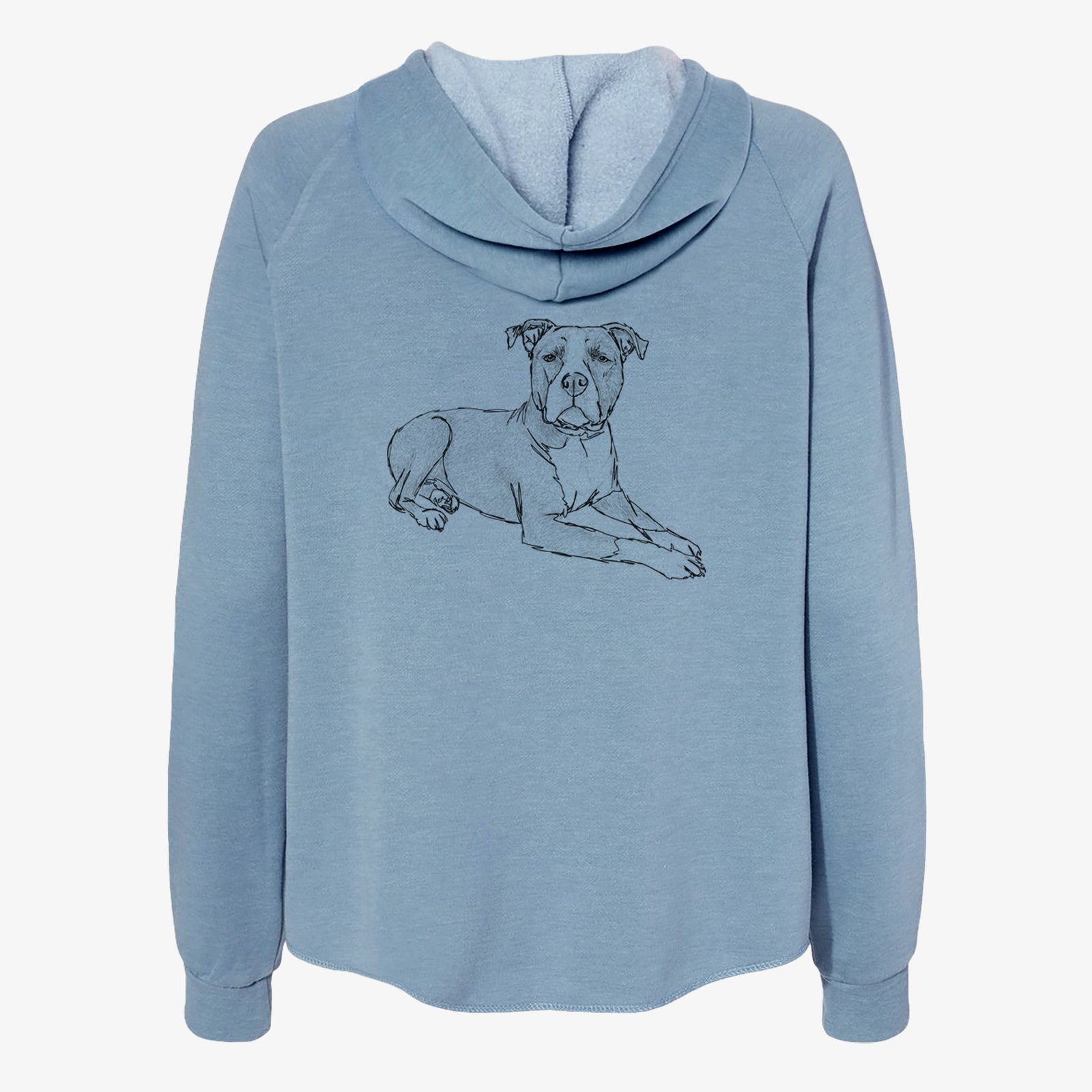 Doodled Bella the Pitbull - Women's Cali Wave Zip-Up Sweatshirt