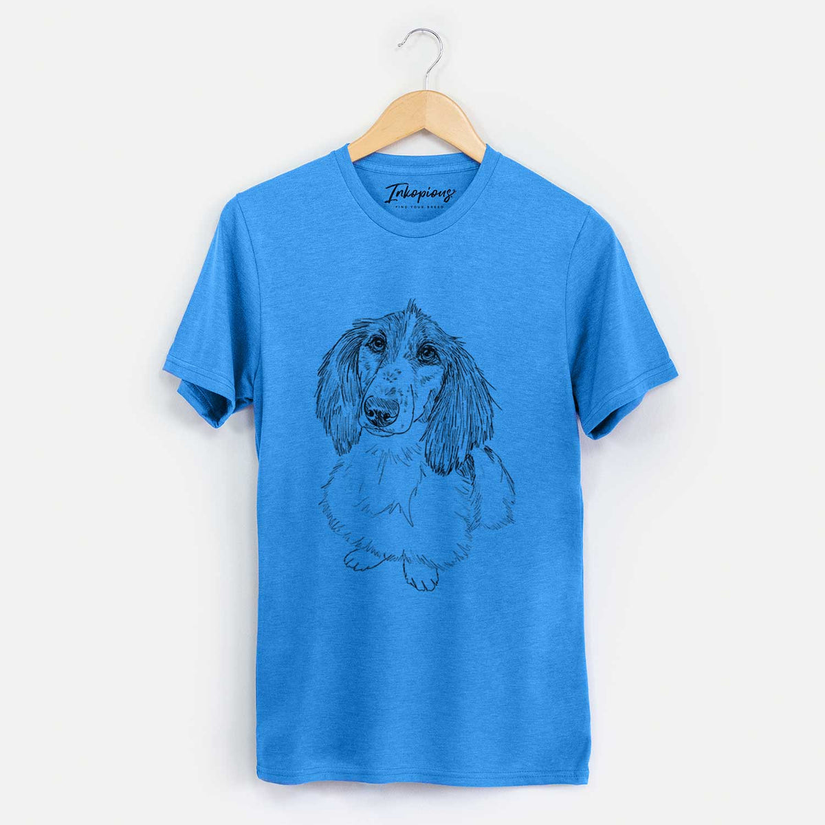 Doodled Bella the Long Haired Dachshund - Unisex Crewneck