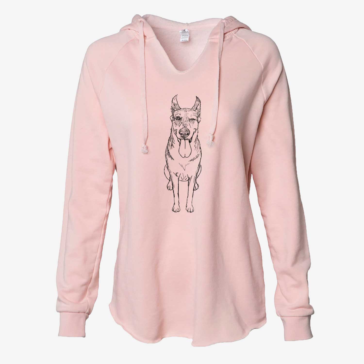 Doodled Bella the German Shepherd Husky Mix - Cali Wave Hooded Sweatshirt