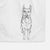 Doodled Bella the German Shepherd Husky Mix Decorative Hand Towel