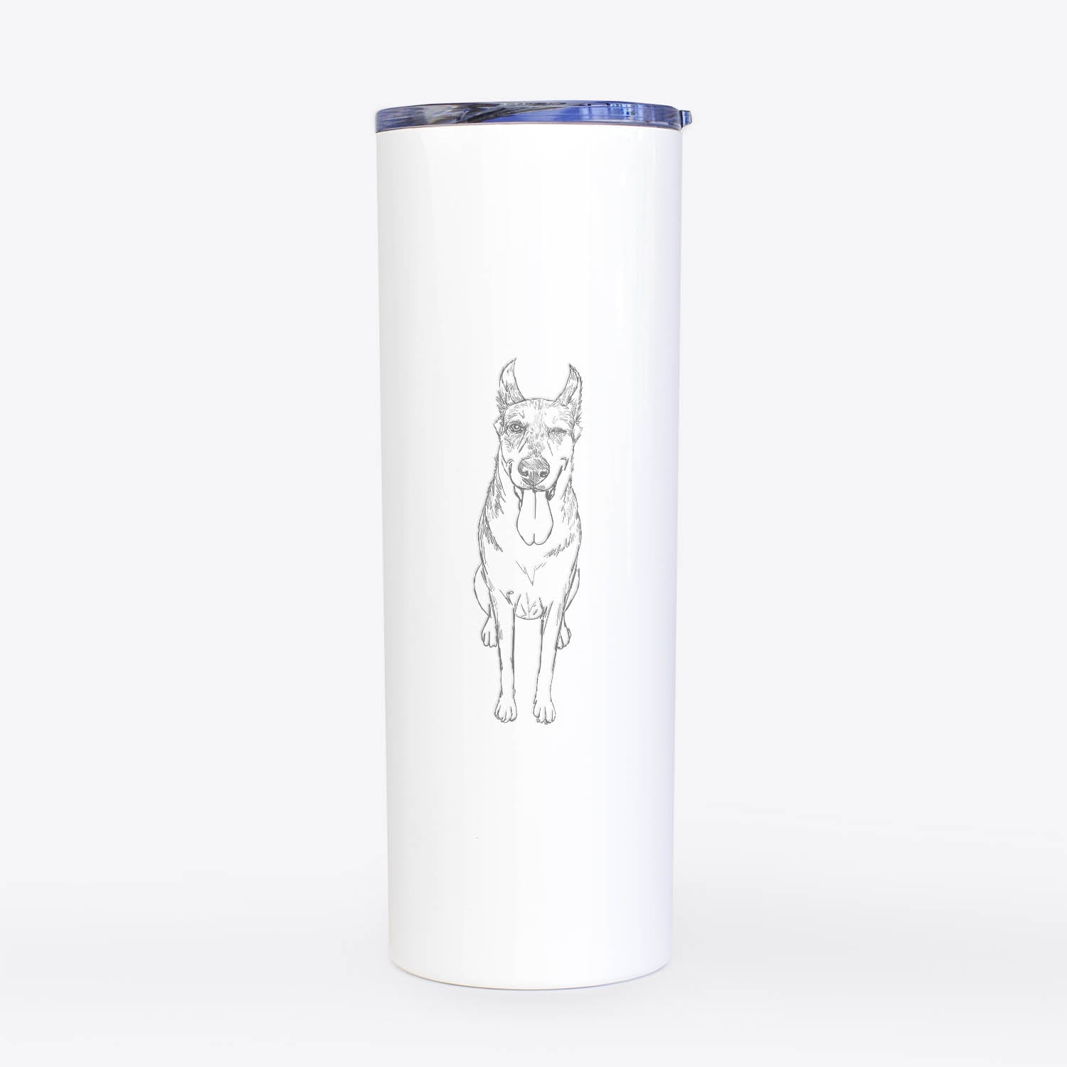 Doodled Bella the German Shepherd Husky Mix - 20oz Skinny Tumbler