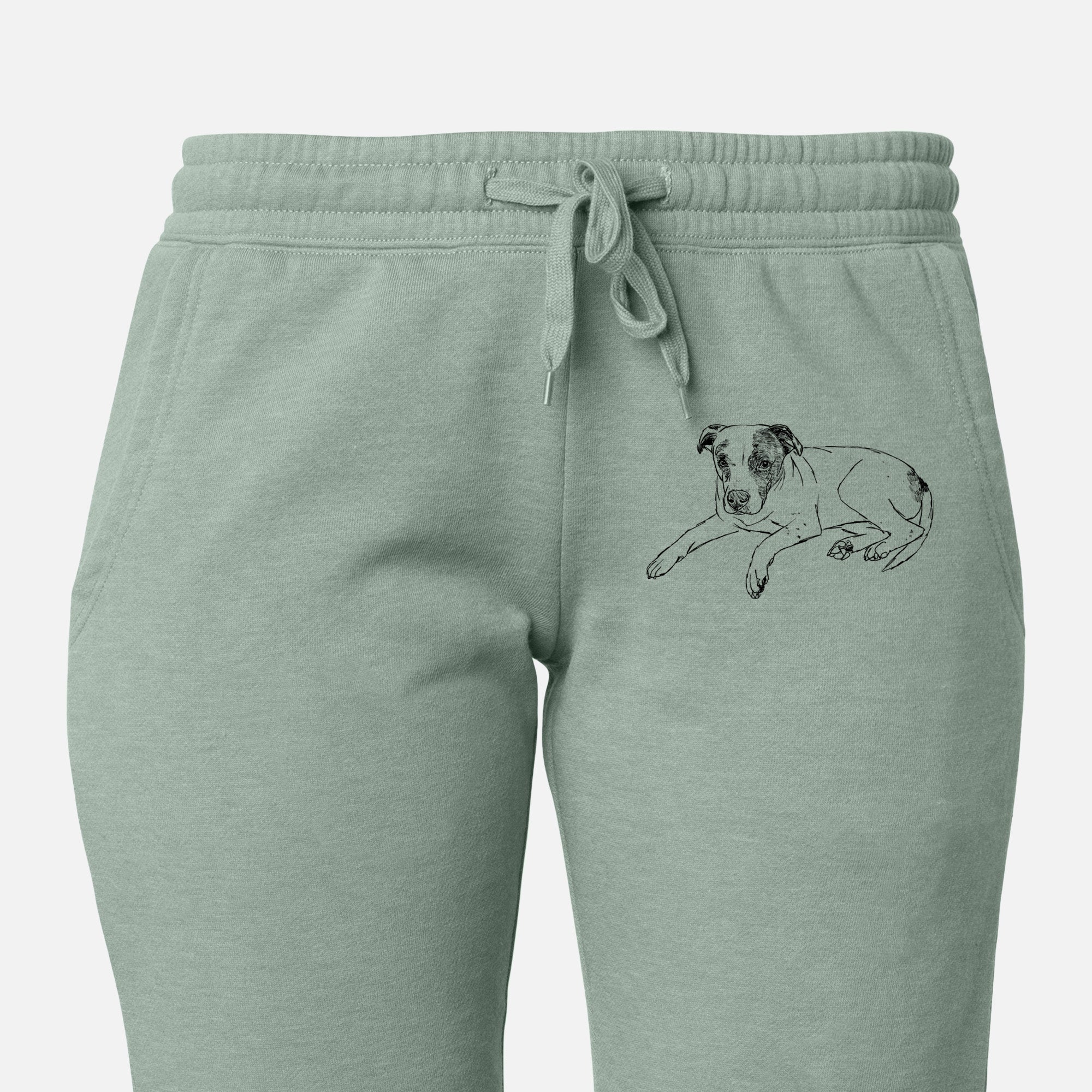 Doodled Bella the Pitbull - Women's Cali Wave Joggers