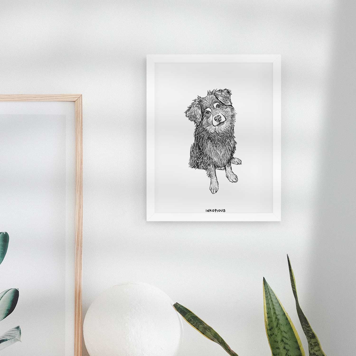 Doodled Belle the Mixed Breed Art Print