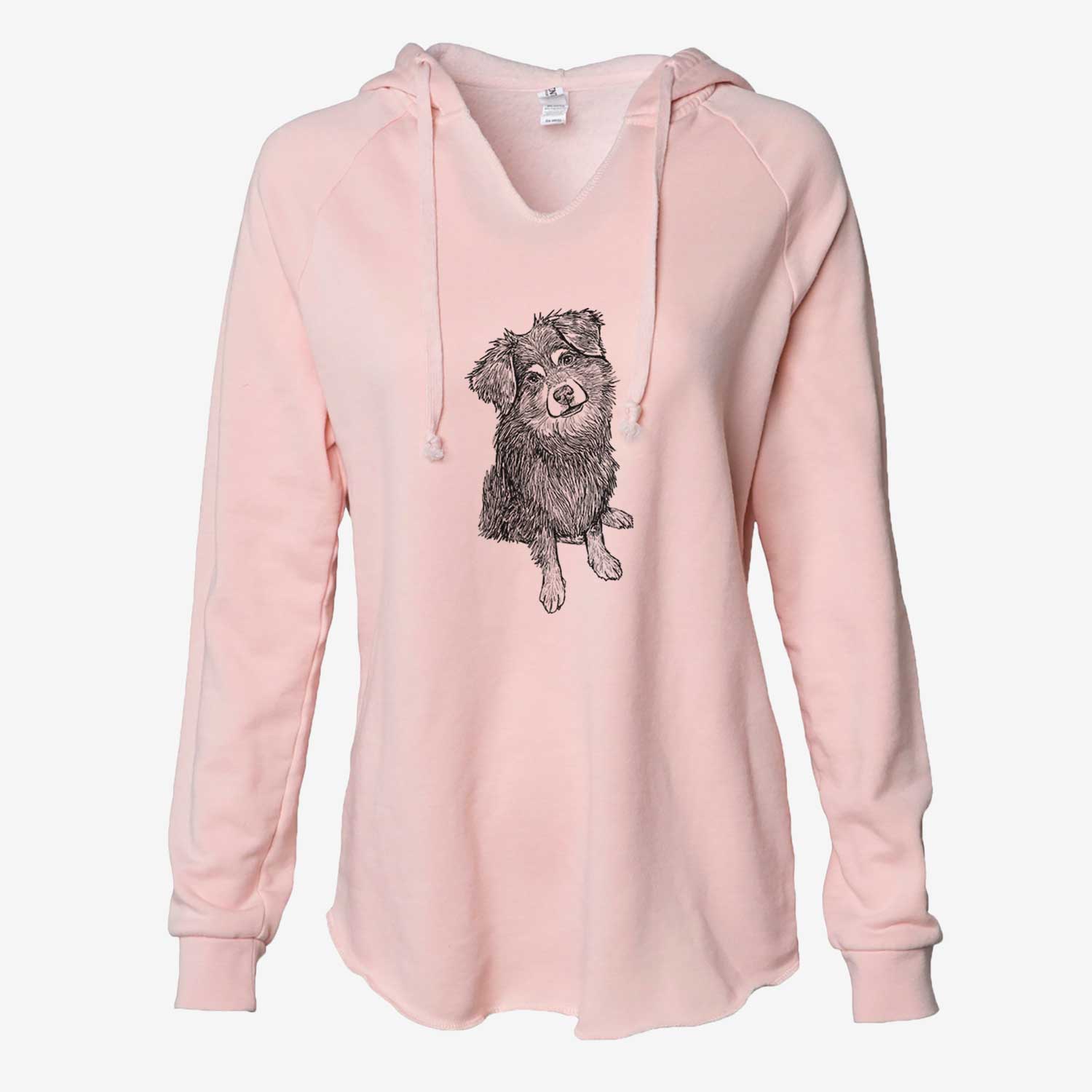 Doodled Belle the Mixed Breed - Cali Wave Hooded Sweatshirt