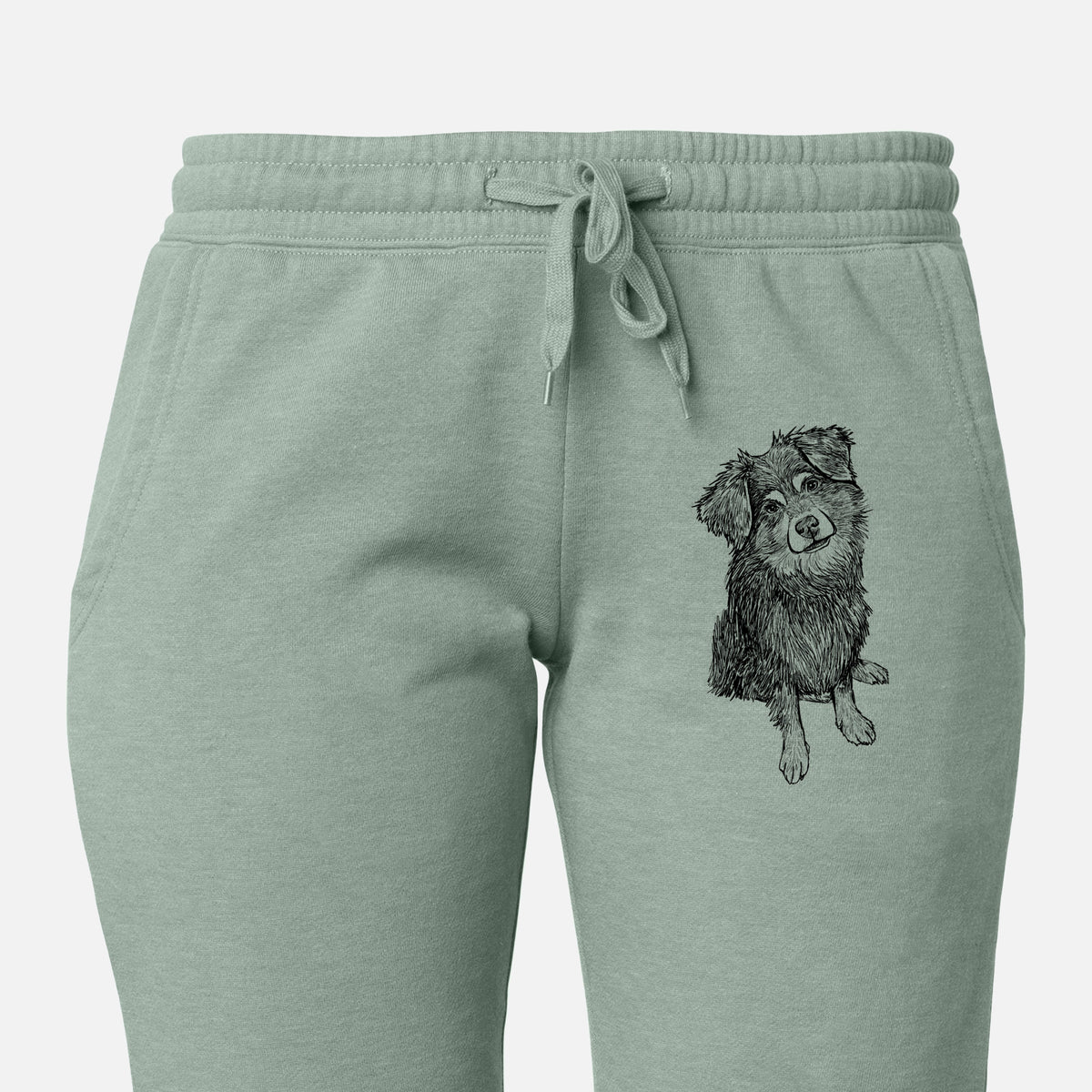 Doodled Belle the Mixed Breed - Women&#39;s Cali Wave Joggers